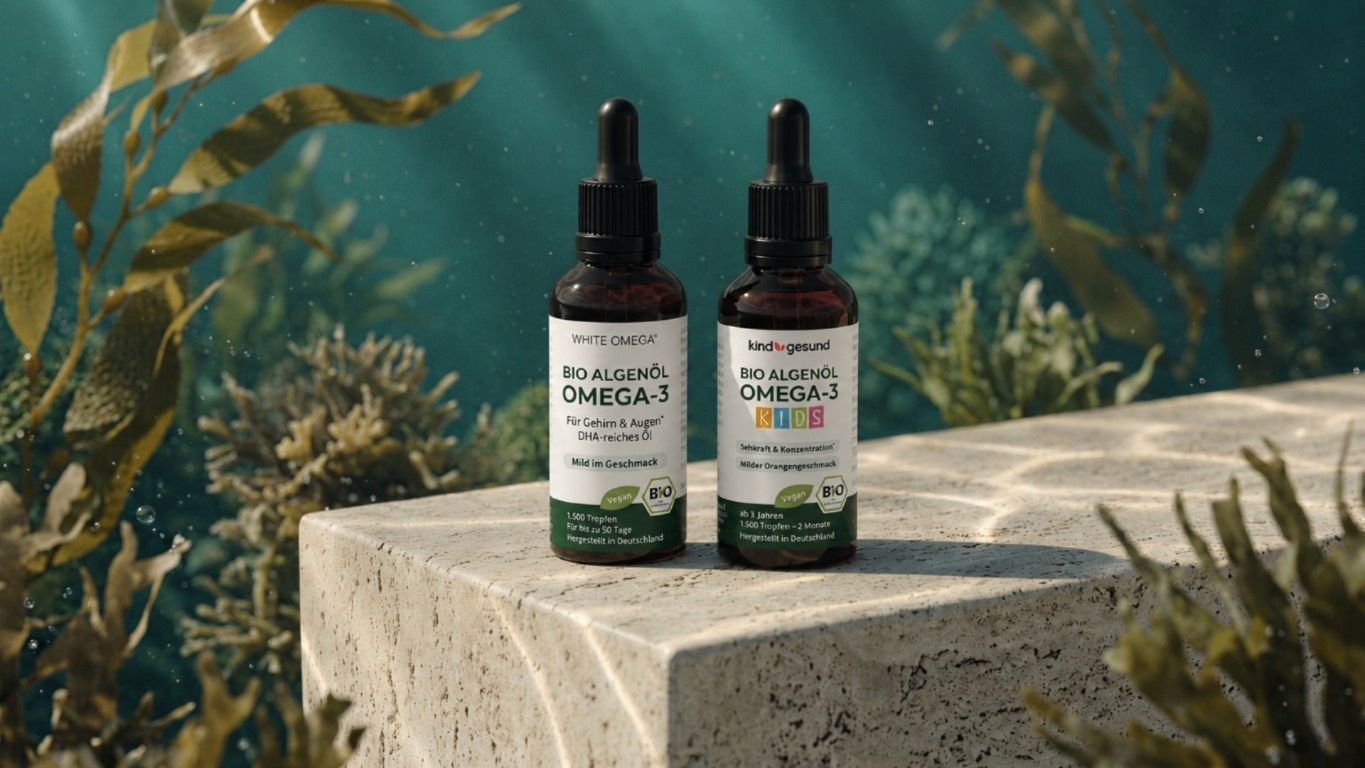 Bio-Algenöle für Erwachsene und Kinder unter Wasser