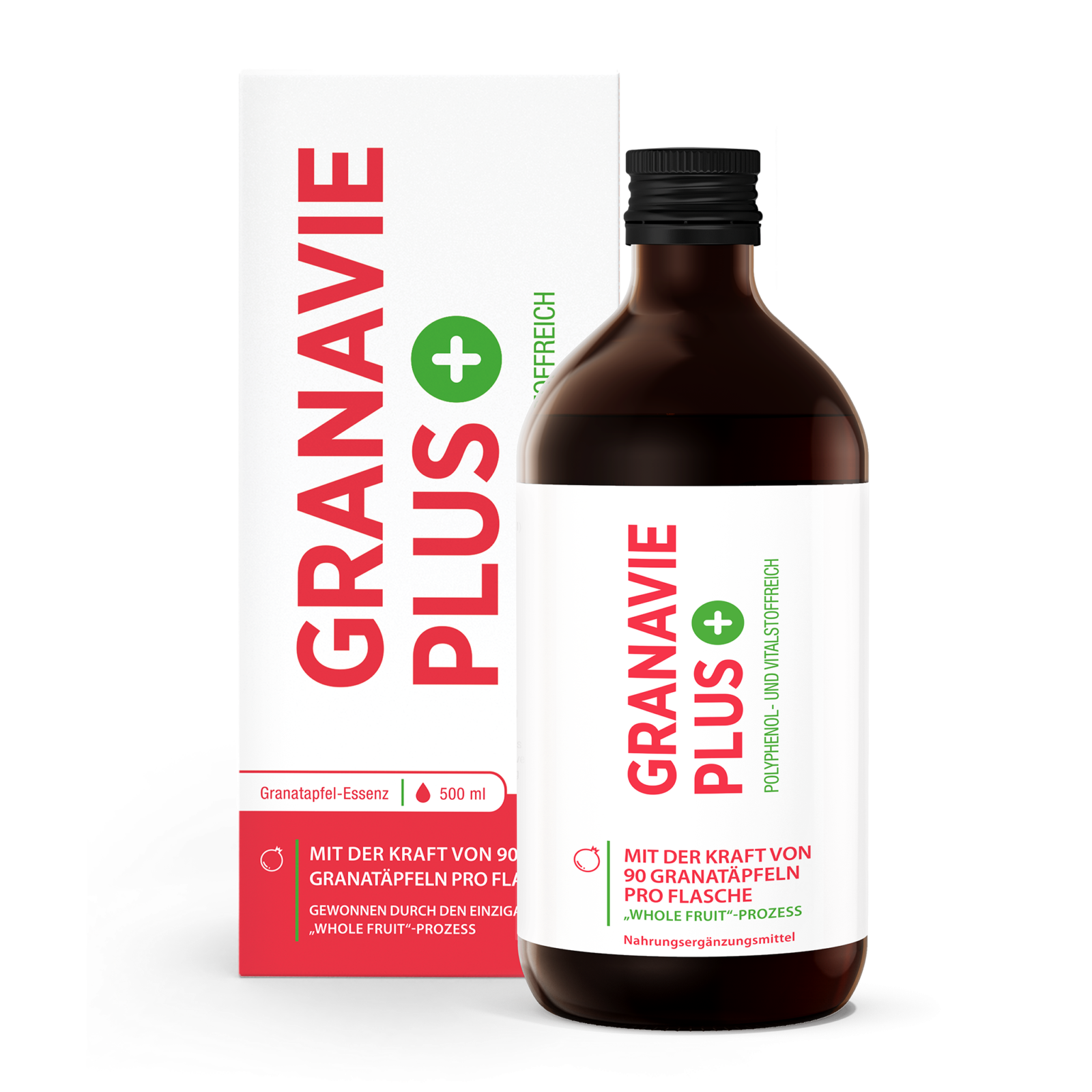 Granavie PLUS granatapfelsaft Konzentrat Flasche Front