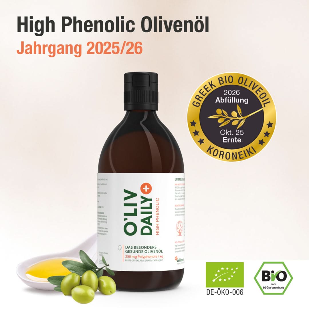 High Phenolic Olivenöl - O'Liv Daily - Cellavent Healthcare