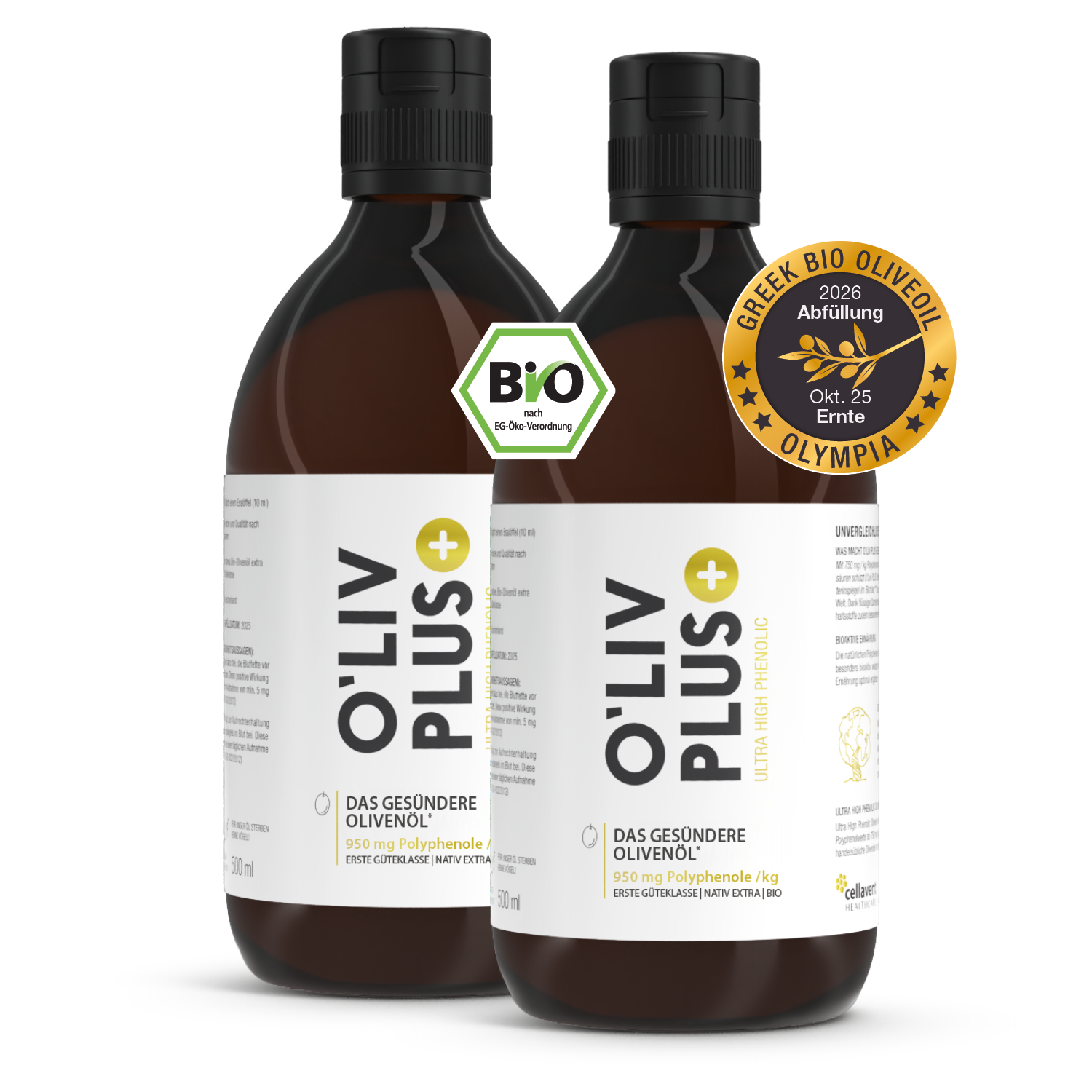 Ultra High Phenolic Olivenöl - O'Liv PLUS - Cellavent Healthcare