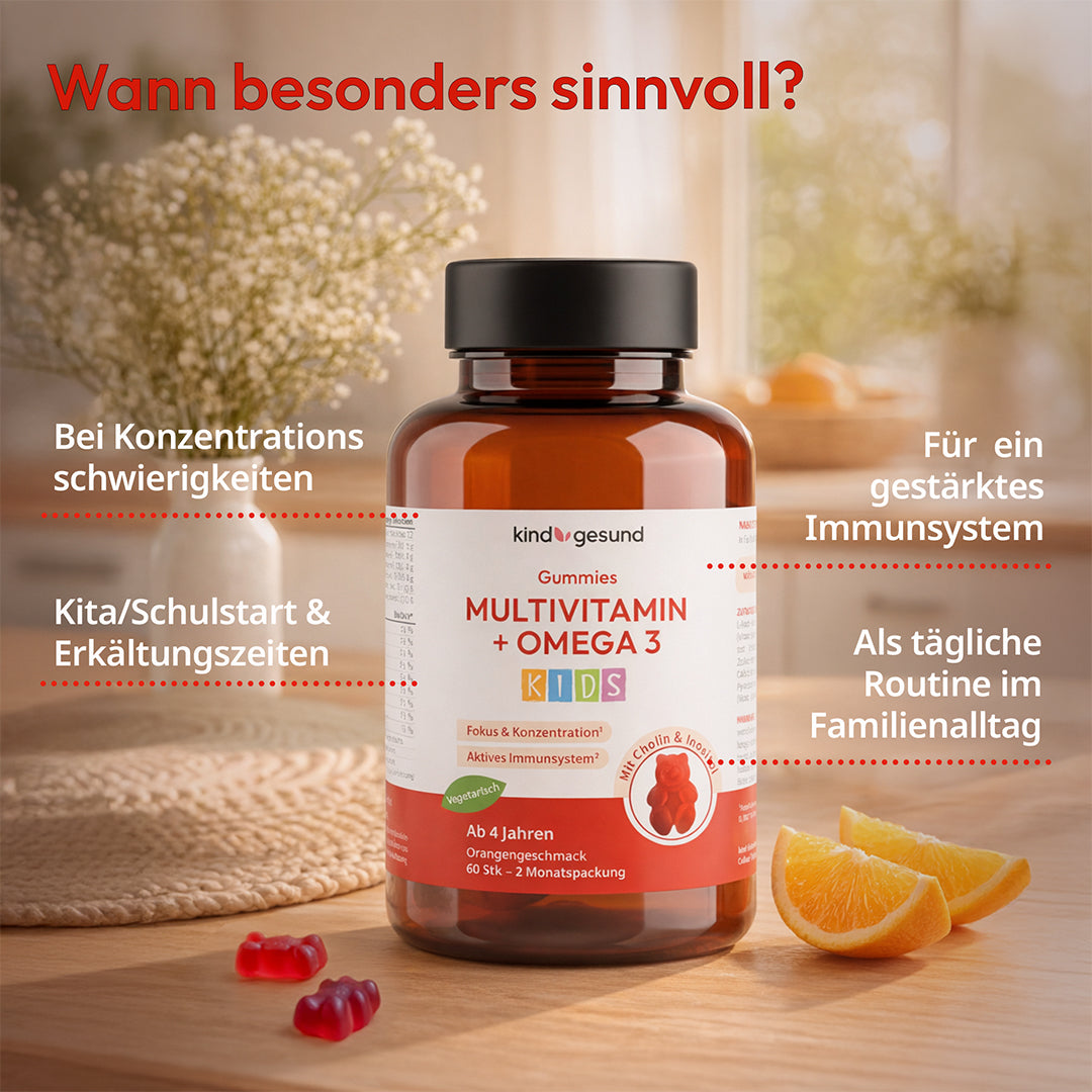 Multivitamin + Omega 3 Gummies - WHITE OMEGA Kids - Cellavent Healthcare