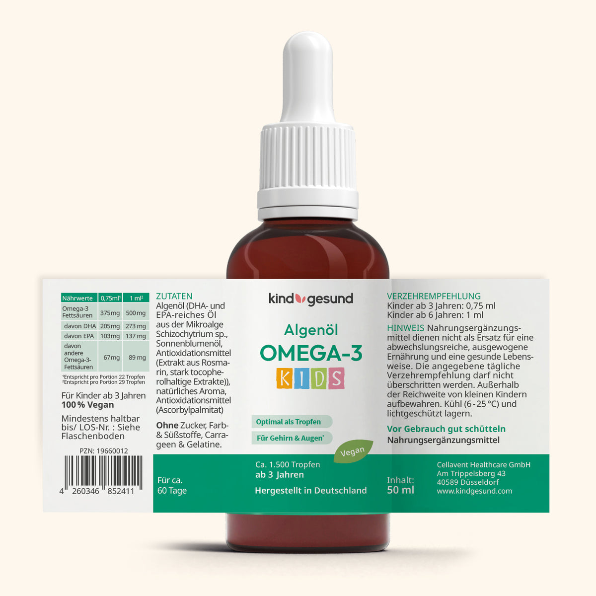 WHITE OMEGA Kids Omega-3 Algae Oil Capsules - kindgesund