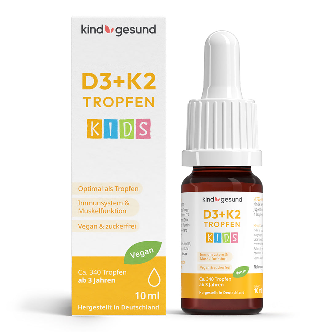Vitamin D3+K2 Tropfen für Kinder - Cellavent Healthcare