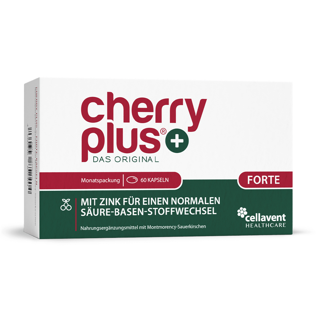 75:1 Montmorency - Sauerkirschextrakt & Zink Kapseln - Cherry PLUS Forte - Cellavent Healthcare