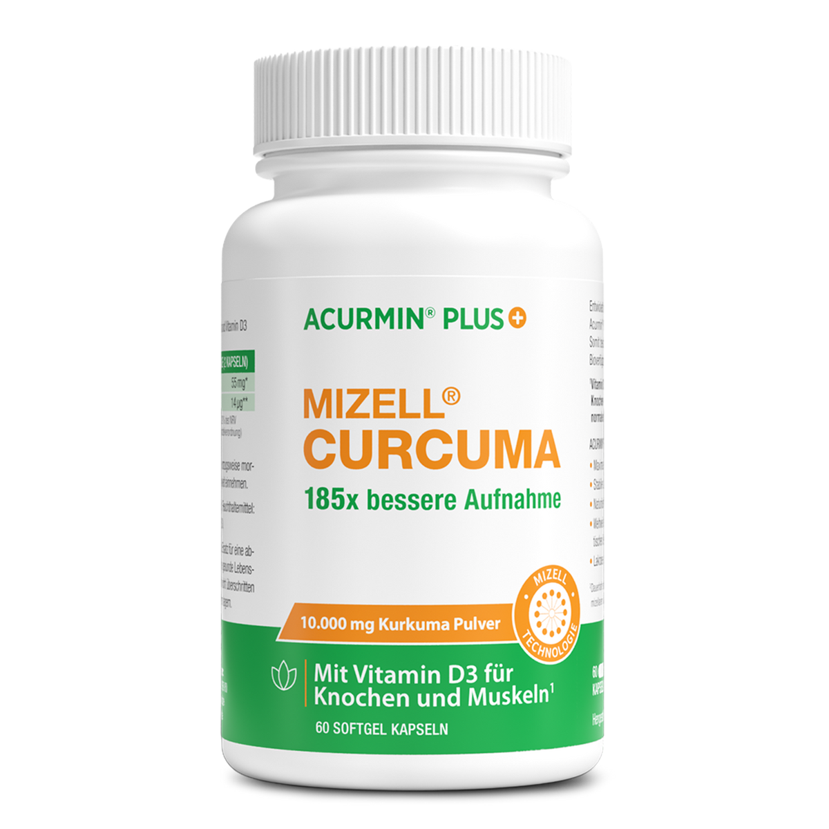 Acurmin PLUS® Dose – Mizell-Kurkuma Kapseln in der Dose