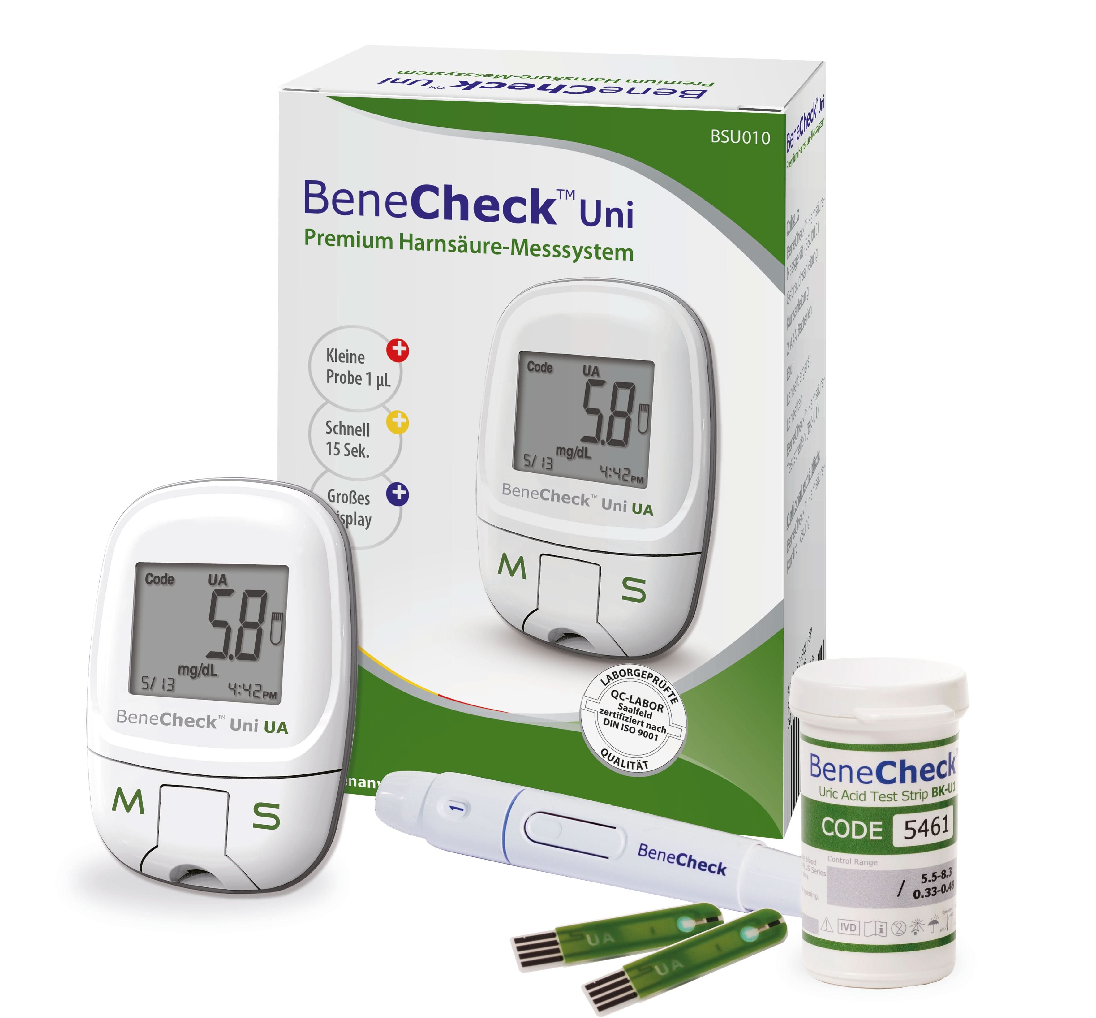 Harnsäure messen & ergänzen Starter-Set: BeneCheck