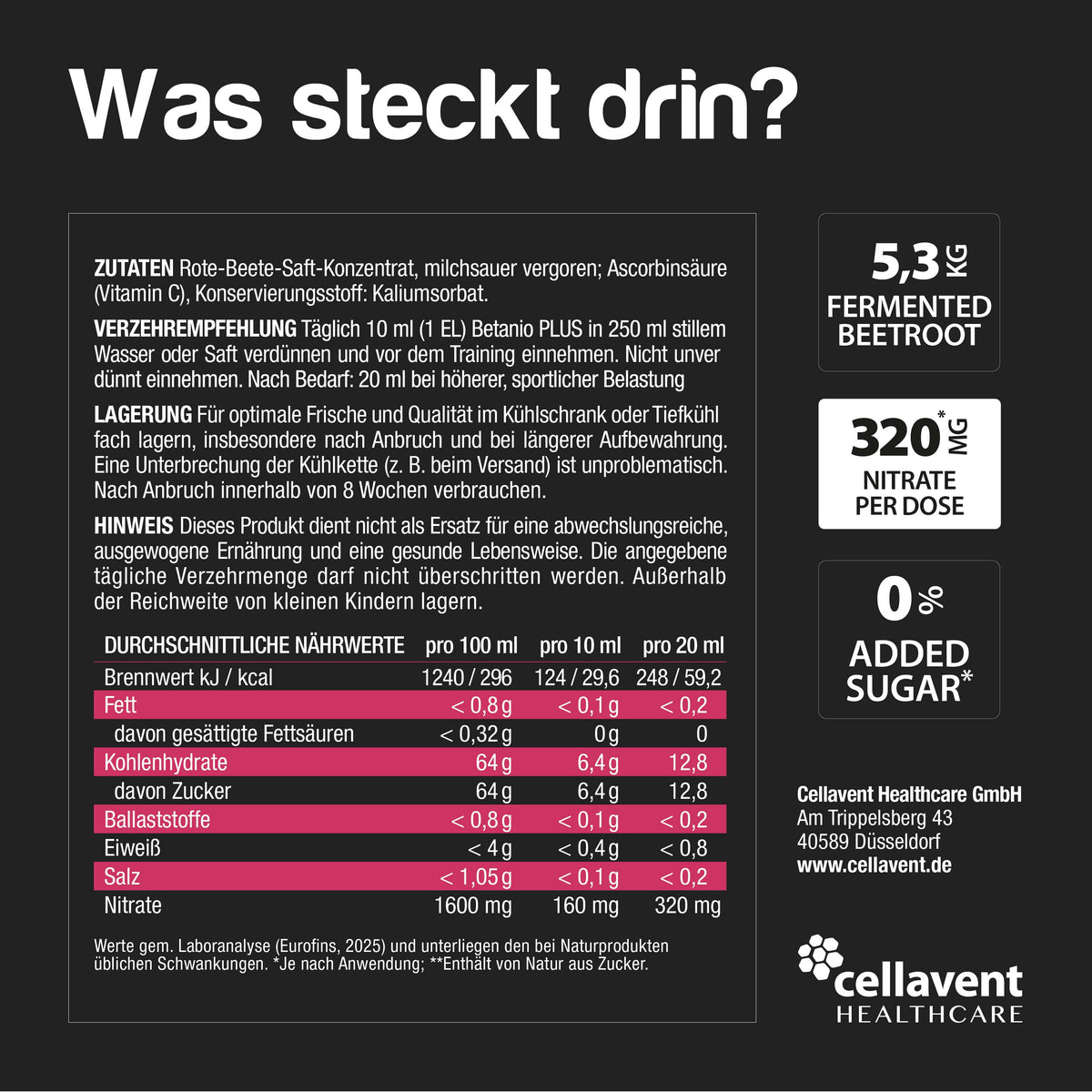 Betanio PLUS Sport Performance - Cellavent Healthcare