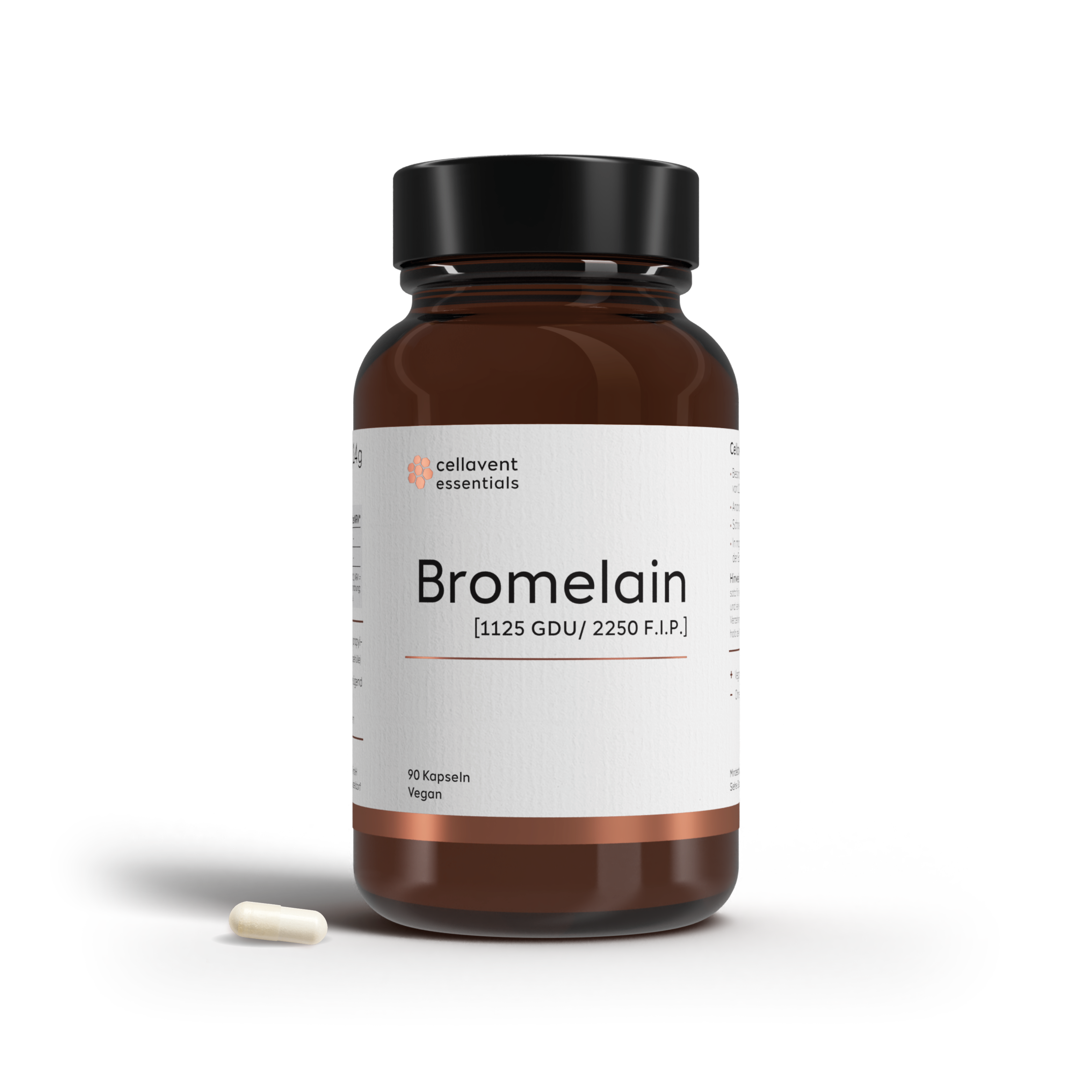 Verpackung Essentials mit Bromelain Tablette