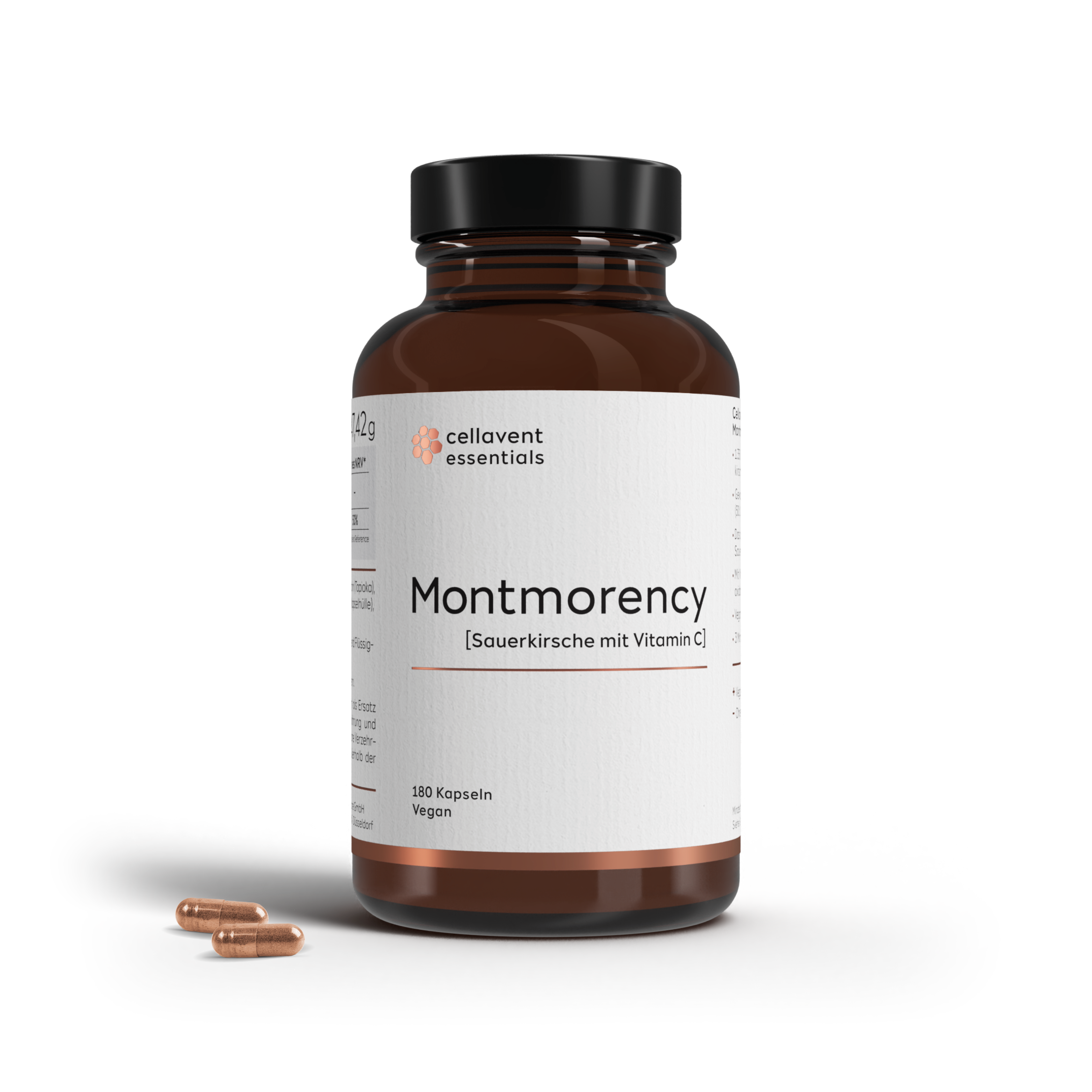 Verpackung Essentials Montmorency mit Kapseln