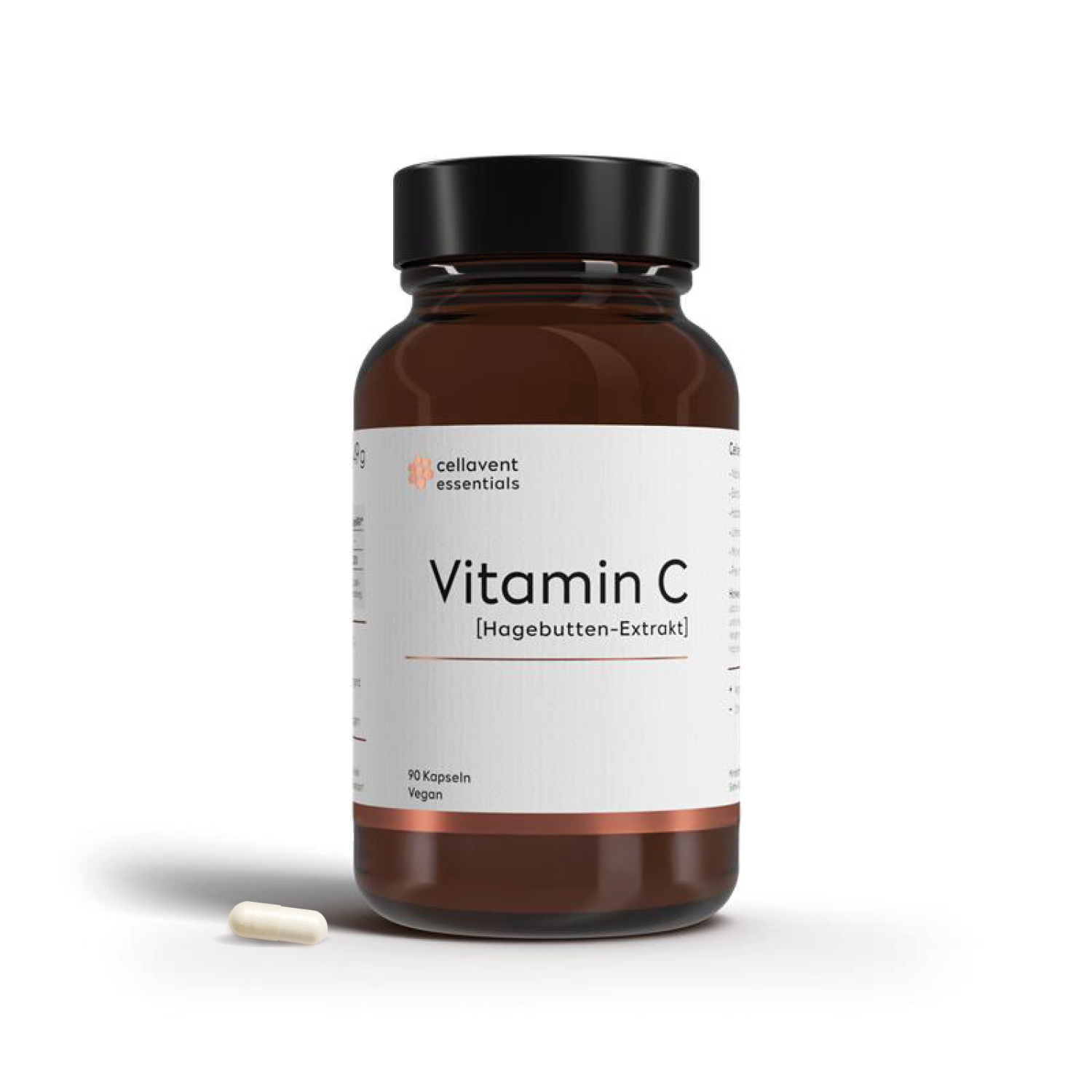 Essentials Vitamin C Tabletten - Glas mit Kapsel