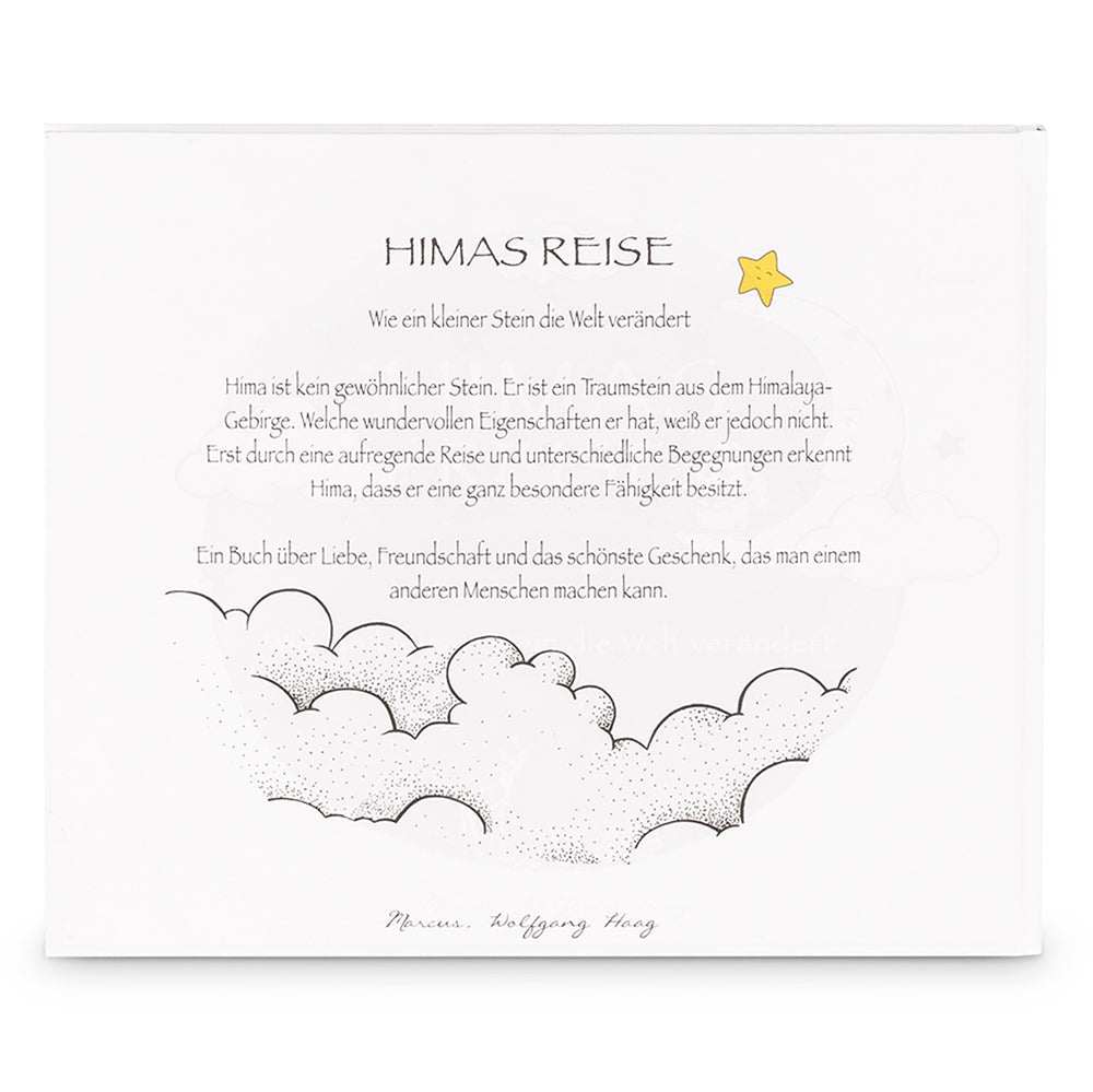 Rückseite des Buches von Himas Reise