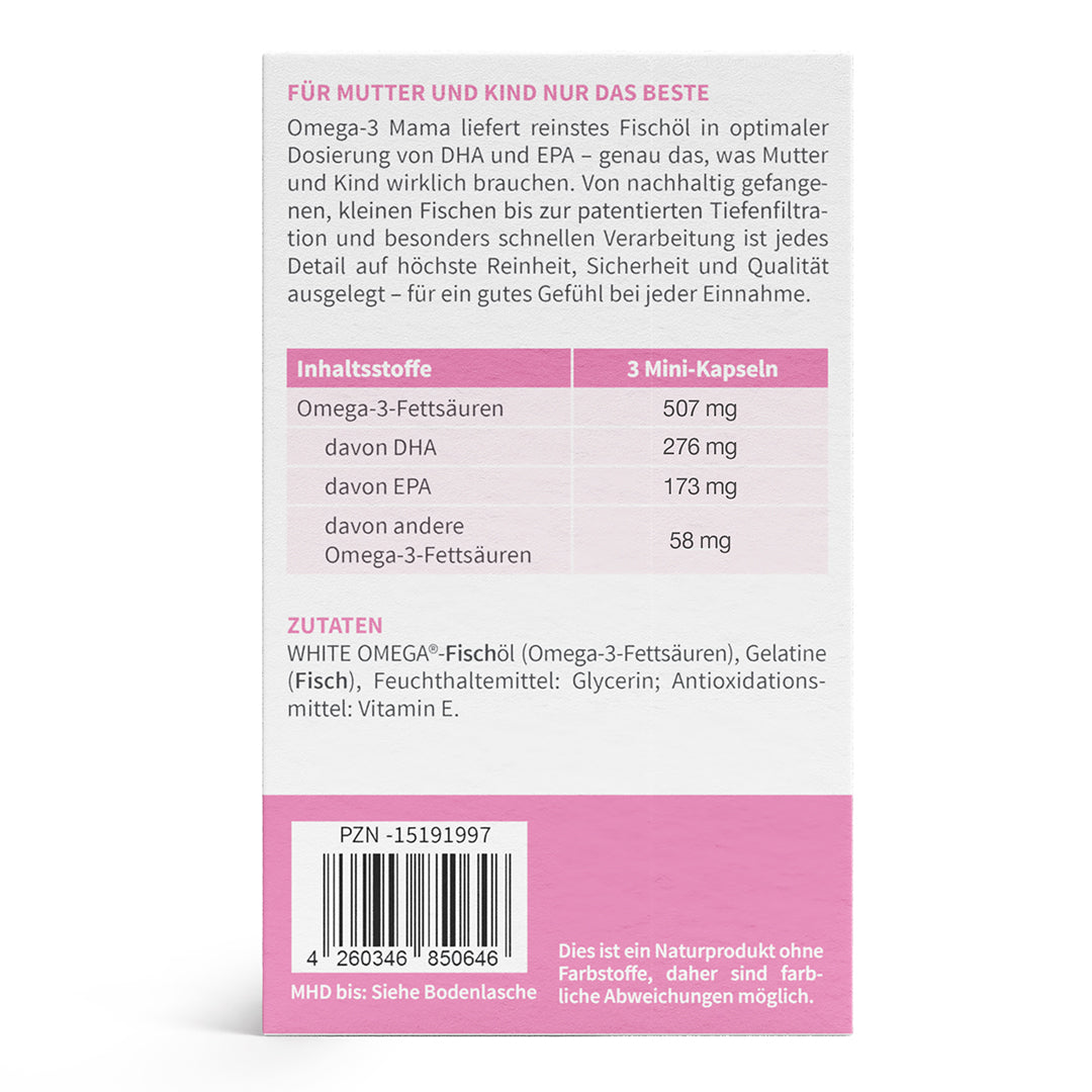 Omega - 3 für die Schwangerschaft - WHITE OMEGA® Mama - Cellavent Healthcare