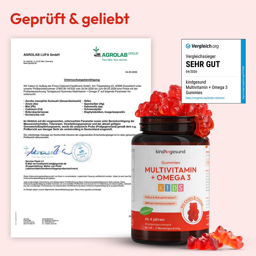 Multivitamin + Omega 3 Gummies - WHITE OMEGA Kids - Cellavent Healthcare