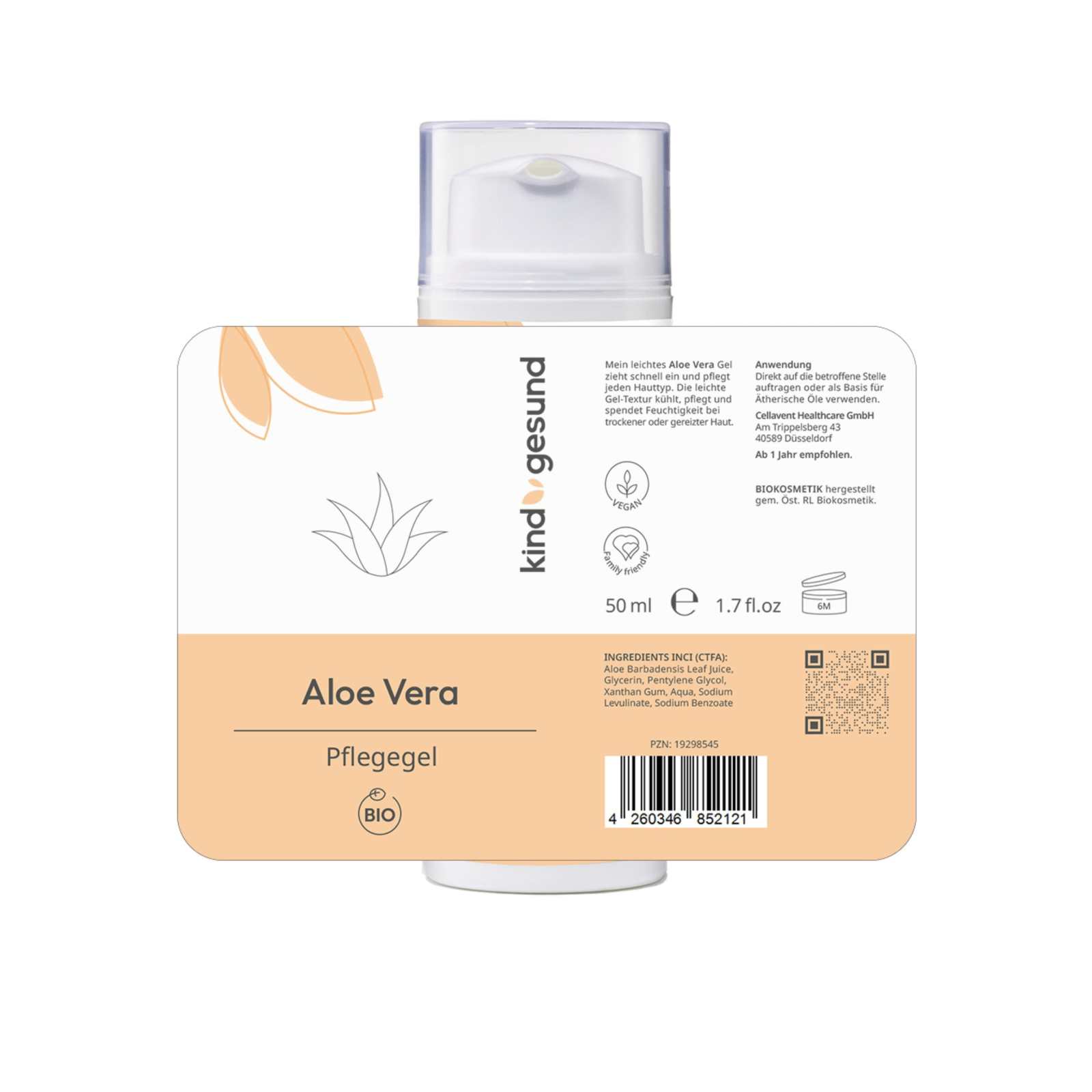 Bio - Aloe Vera Pflegegel - Cellavent Healthcare