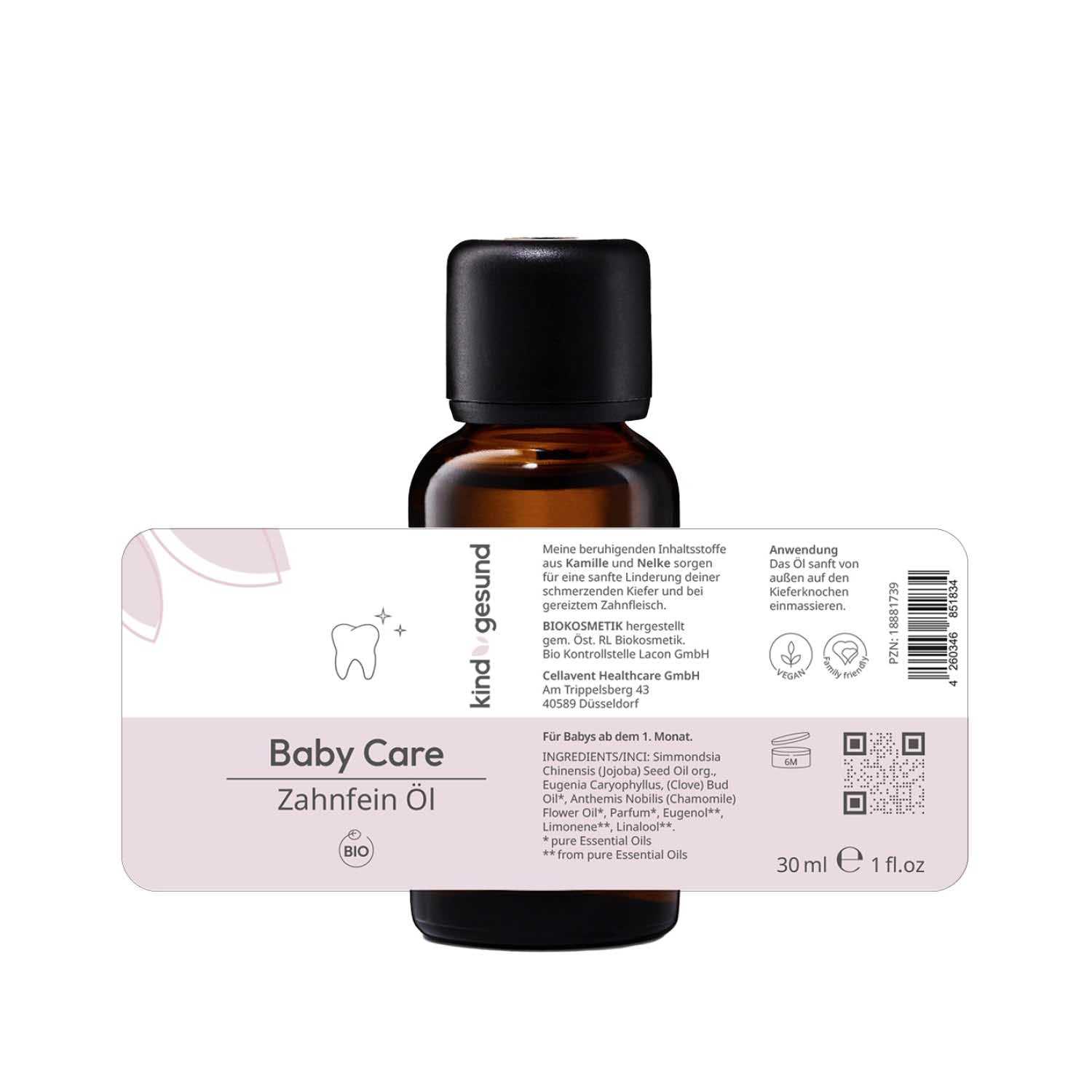 Bio - Baby Care Zahnfein Öl - Cellavent Healthcare