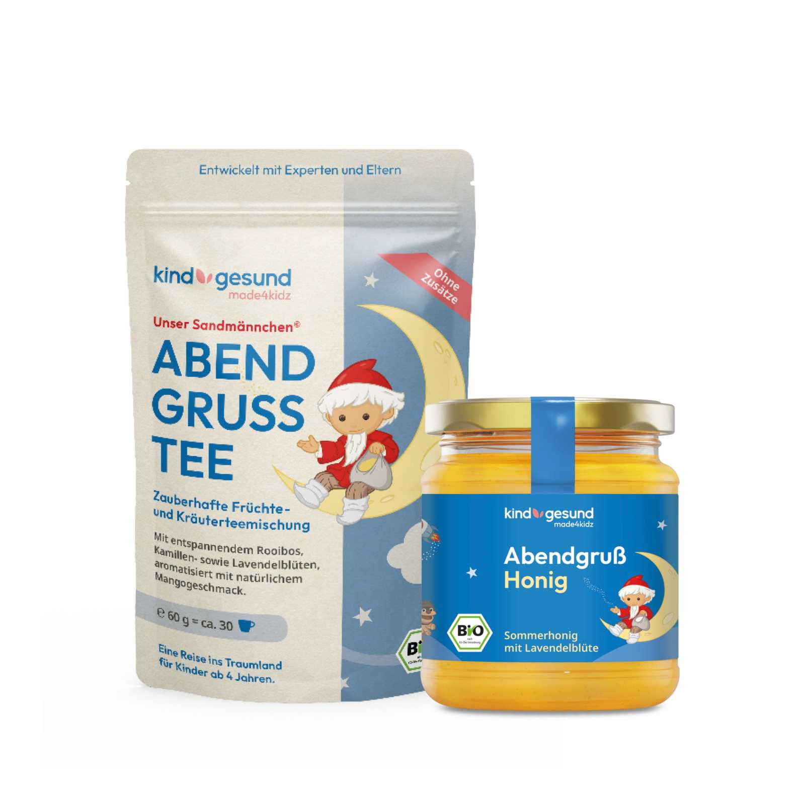Bio - Sandmännchen Bundle: Abendgruß Tee & Honig - Cellavent Healthcare