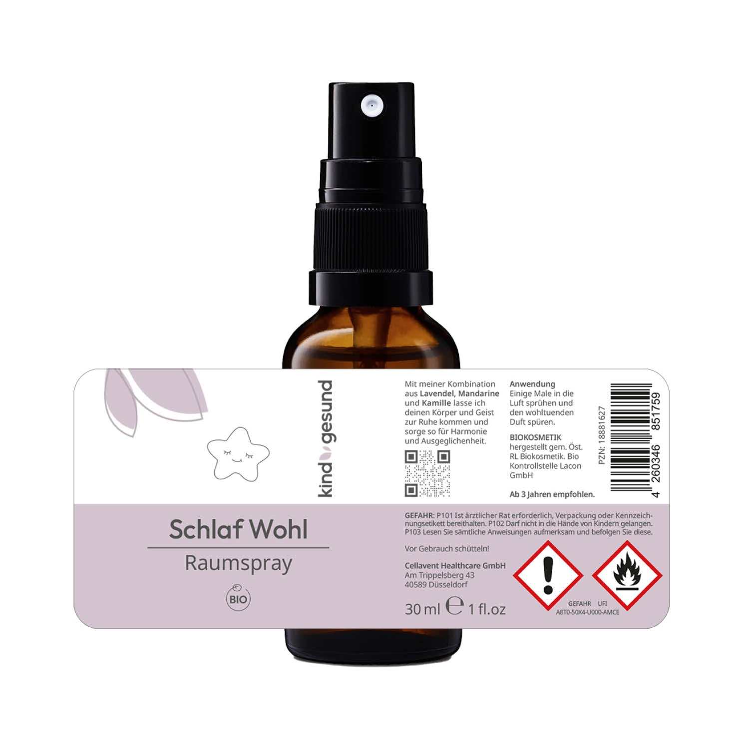 Bio - Schlaf Wohl Raumspray - Cellavent Healthcare