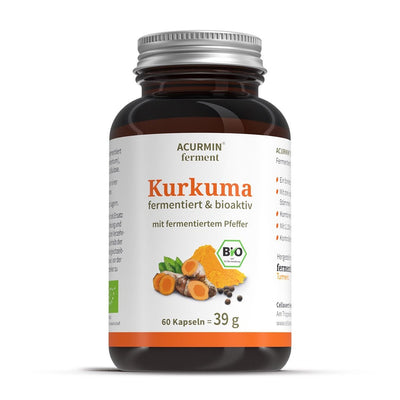 Bioaktive Kurkuma Kapseln – fermentiert & bio - zertifiziert – Acurmin ferment - Cellavent Healthcare