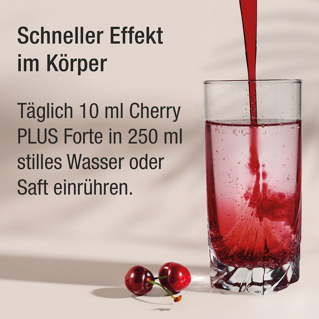 Cherry PLUS Forte Konzentrat - Hochkonzentriertes Sauerkirsch Konzentrat mit Vitamin C und Zink - Cellavent Healthcare