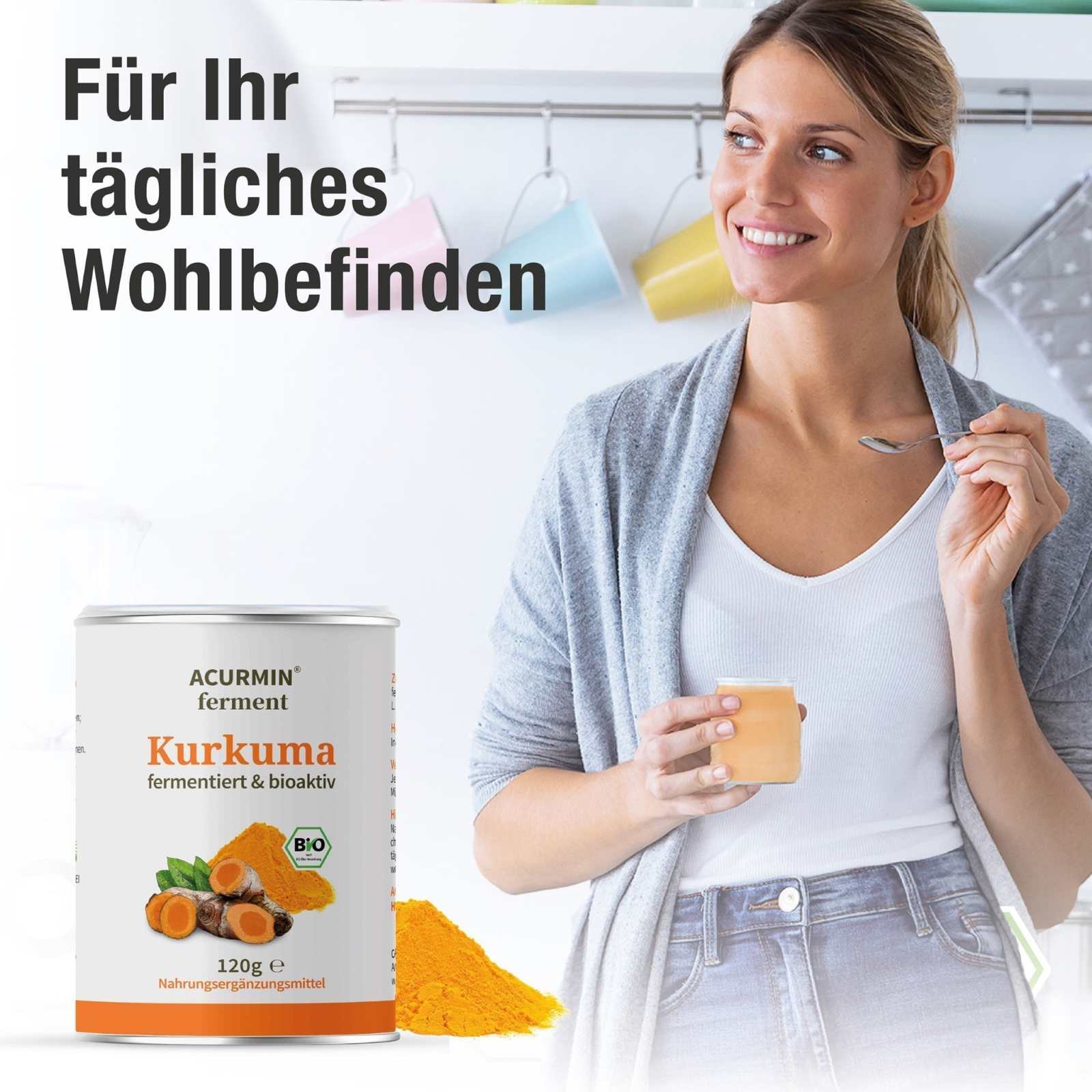 Fermentiertes Bio Kurkuma - Pulver – Acurmin ferment - Cellavent Healthcare