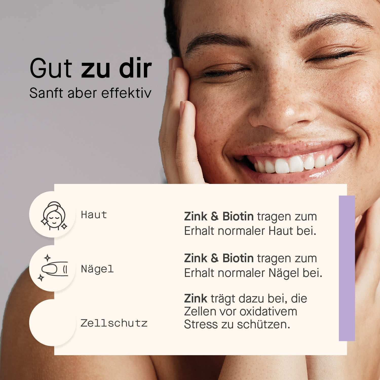 Haut & Nägel Kapseln mit Biotin, Zink & Carotinoide - Be4 FemBe - Cellavent Healthcare
