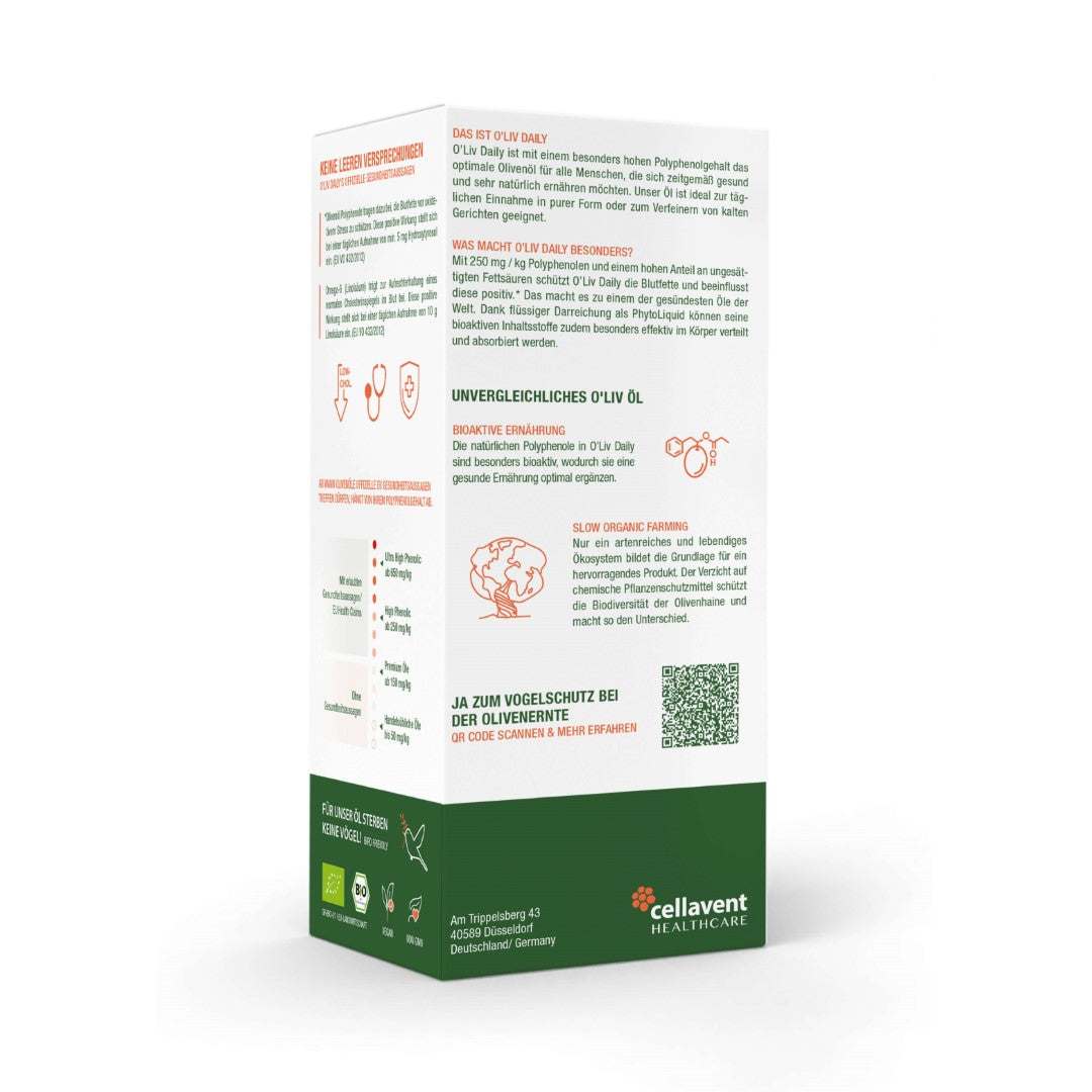 High Phenolic Olivenöl - O'Liv Daily - Cellavent Healthcare