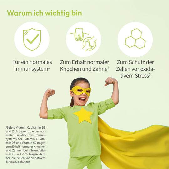 WHITE OMEGA Kids Bundle: Vitamin D3+K2 and Immun