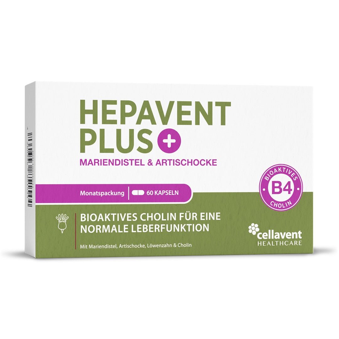 Leberkur Cholin Kapseln - Hepavent PLUS - Cellavent Healthcare