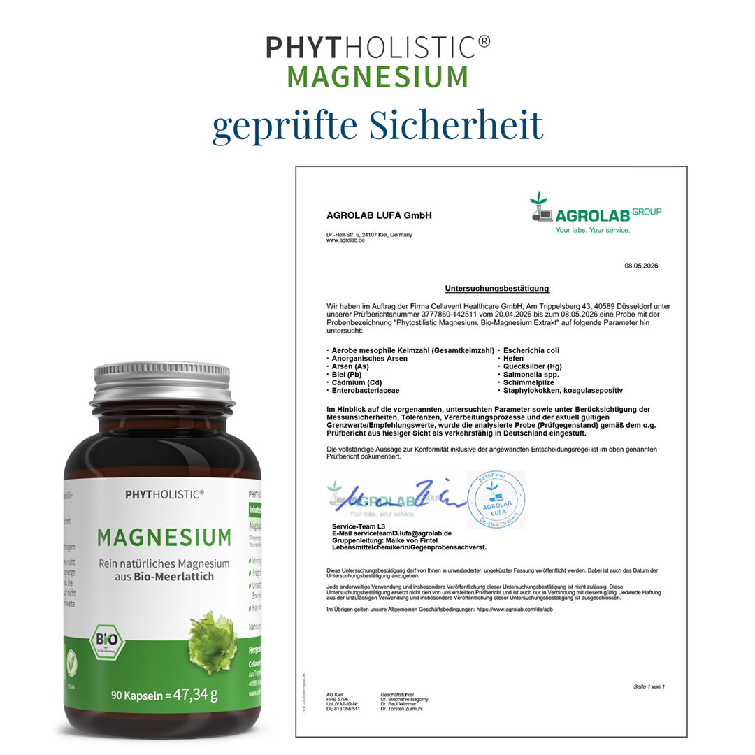Bio Magnesium Tabletten - Phytholistic Magnesium - Cellavent Healthcare