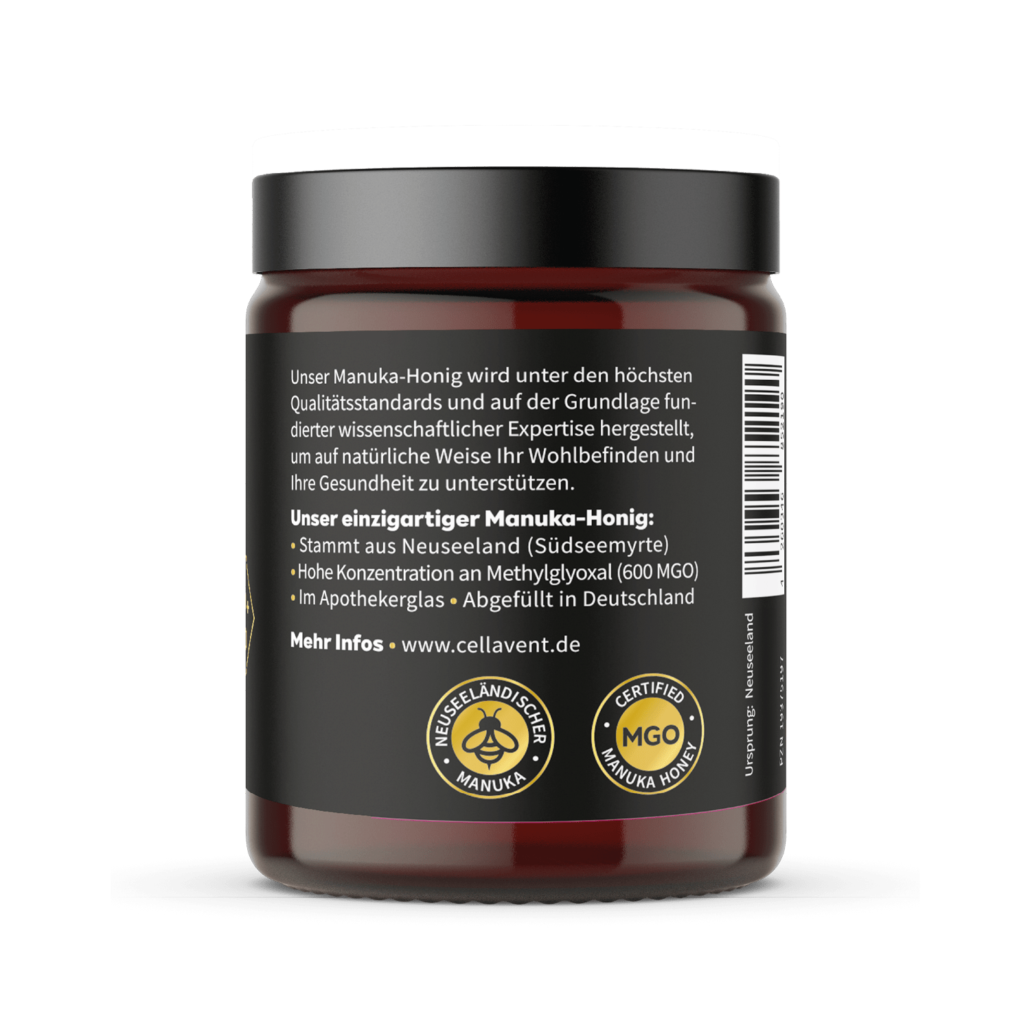 Manuka Honig 600+ MGO - Cellavent Healthcare