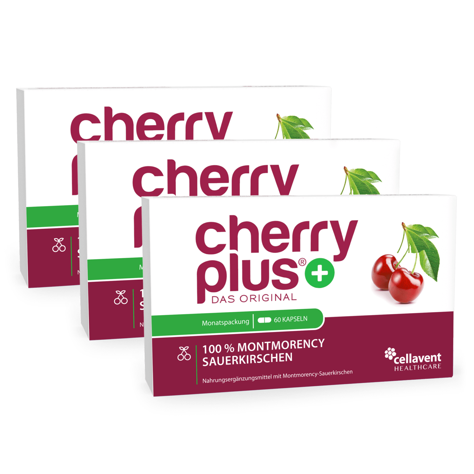 Montmorency Sauerkirsche Kapseln - Cherry PLUS - Cellavent Healthcare