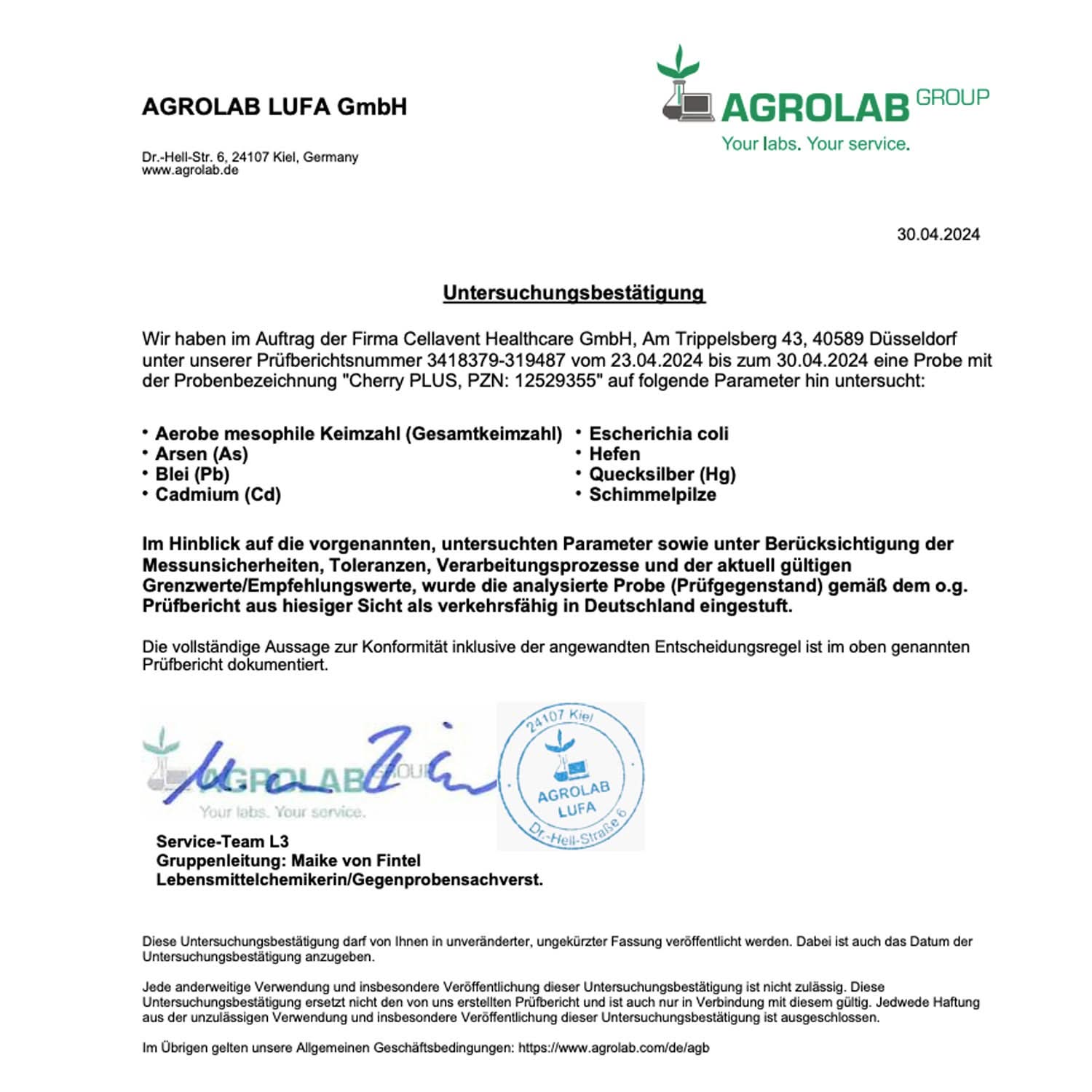 Montmorency Sauerkirschsaft Konzentrat - Cherry PLUS - Cellavent Healthcare