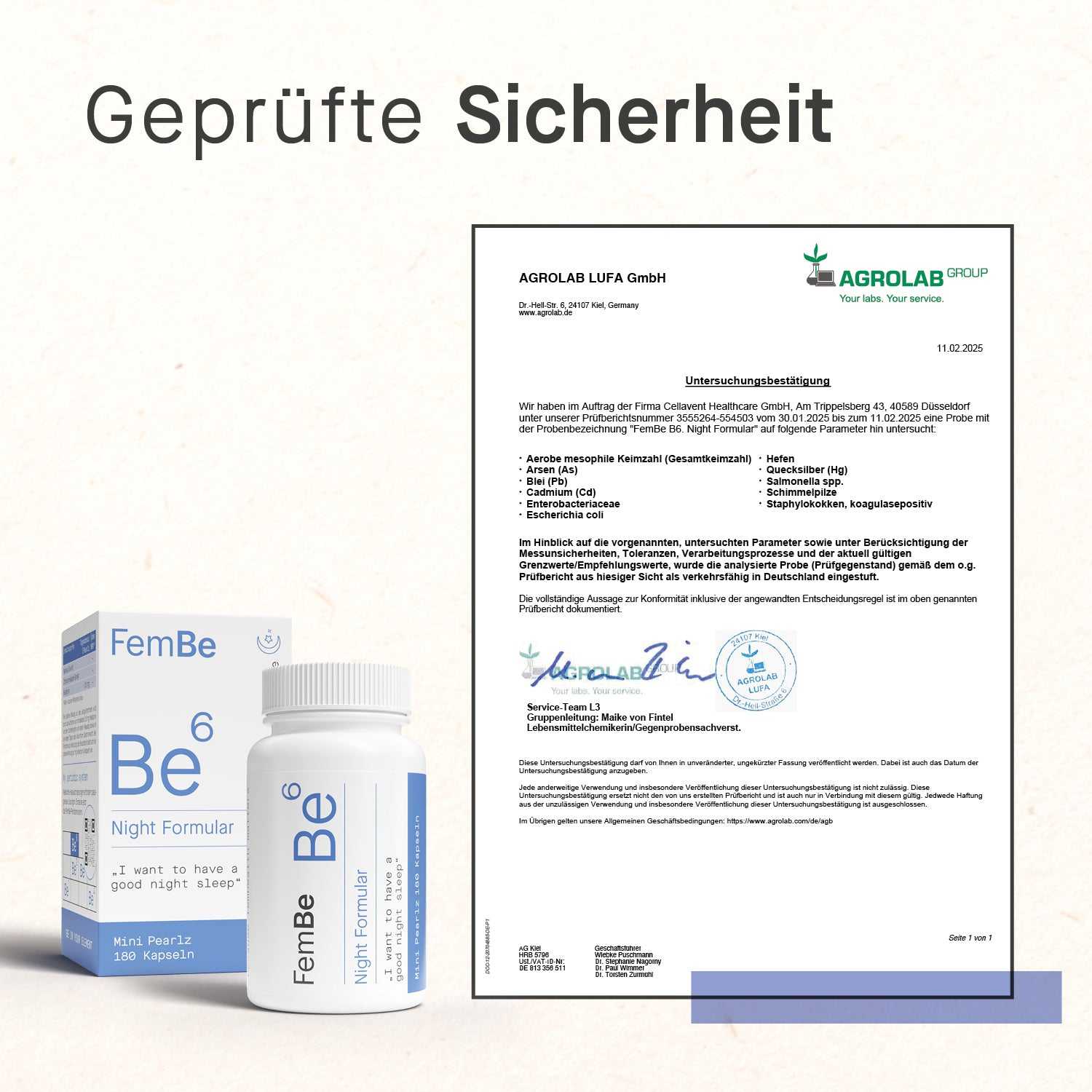 Natürliches Schlafmittel Melatonin & Zitronenmelisse Kapseln - Be6 FemBe - Cellavent Healthcare