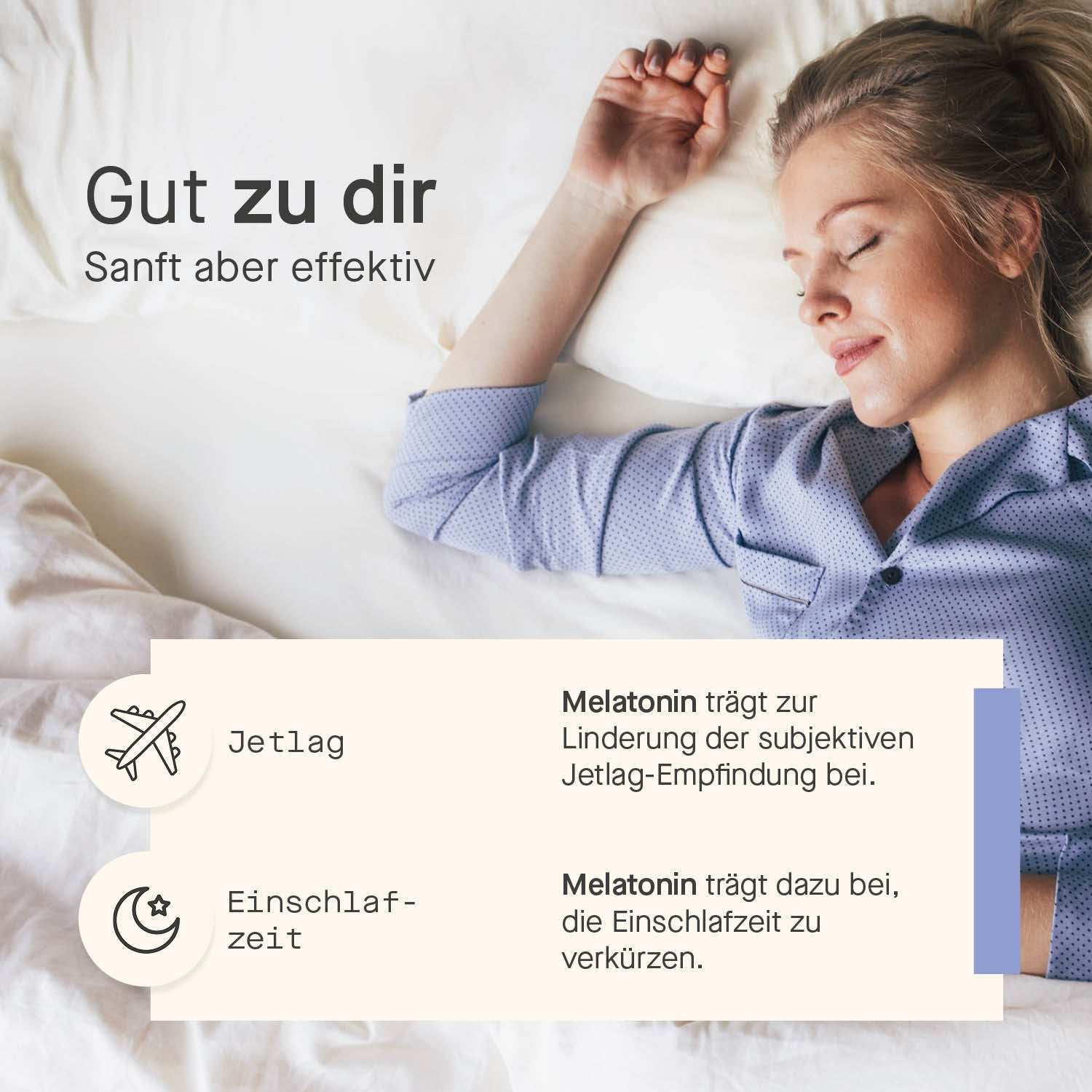 Natürliches Schlafmittel Melatonin & Zitronenmelisse Kapseln - Be6 FemBe - Cellavent Healthcare