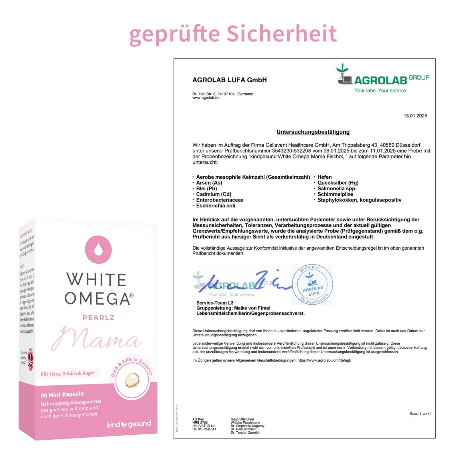 Omega - 3 für die Schwangerschaft - WHITE OMEGA® Mama - Cellavent Healthcare