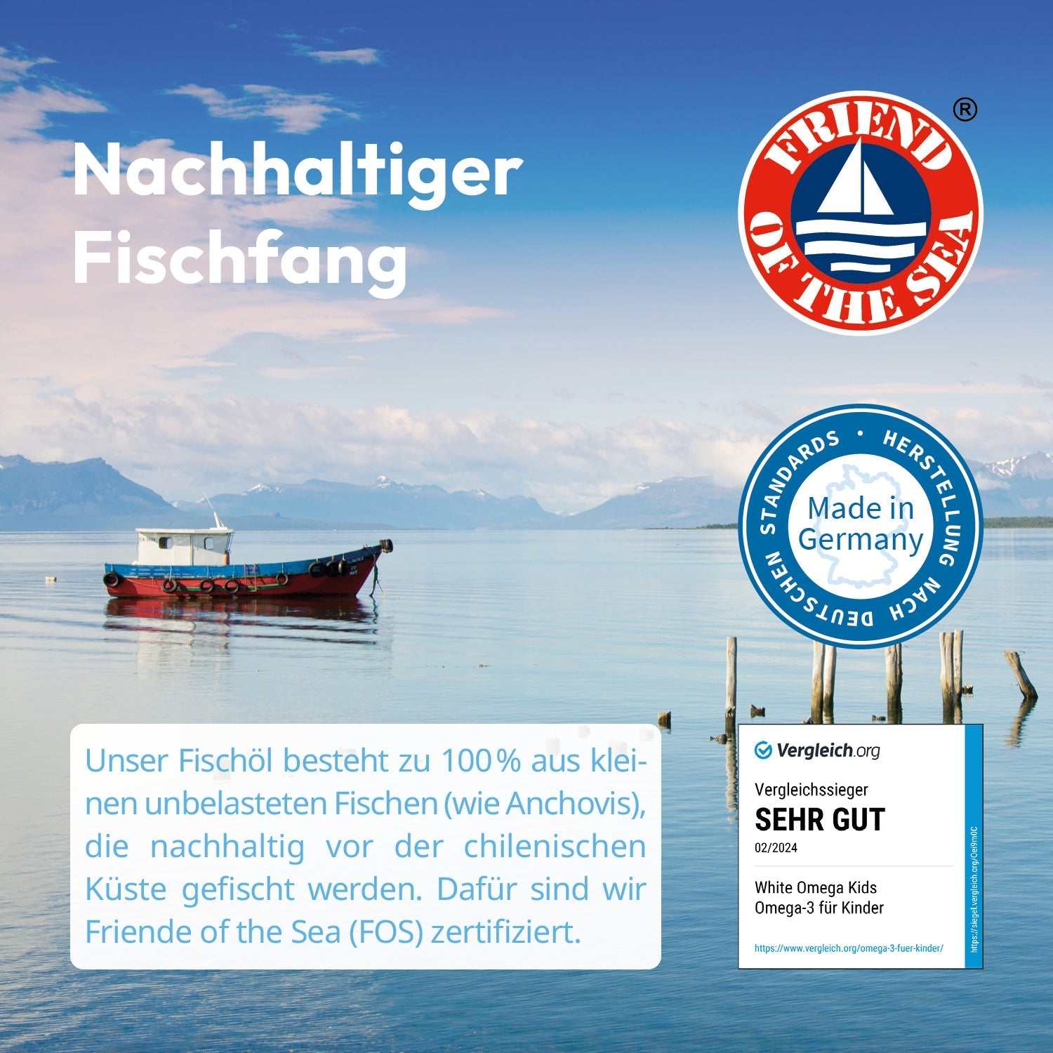 Omega 3 für Kinder - Fischölkapseln - WHITE OMEGA Kids - Cellavent Healthcare