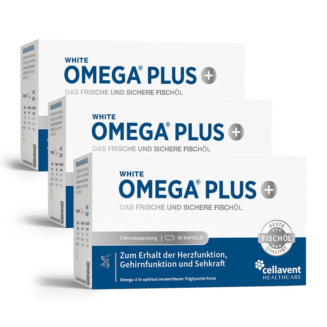 Omega - 3 Kapseln mit 800 mg – WHITE OMEGA PLUS - Cellavent Healthcare
