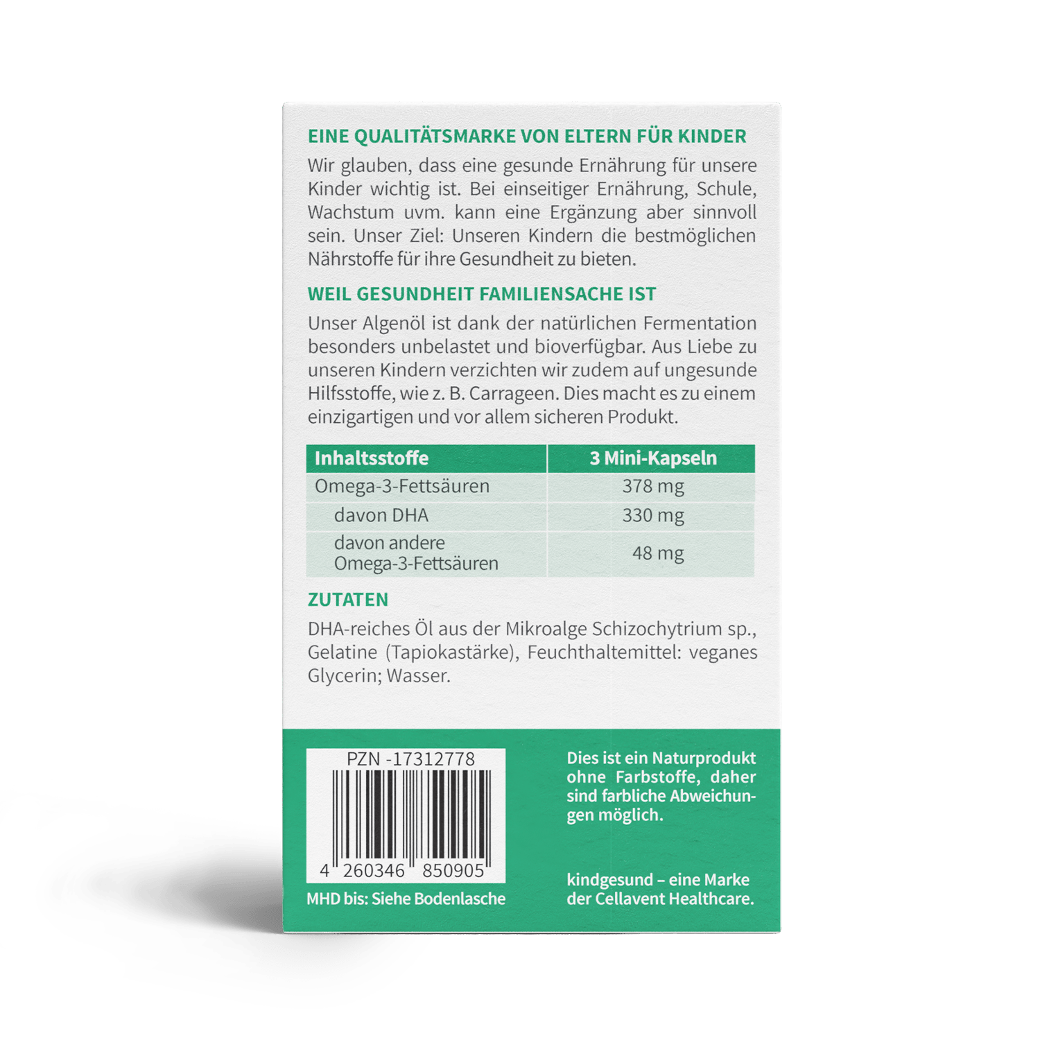 Omega 3 Vegan für Kinder - Cellavent Healthcare