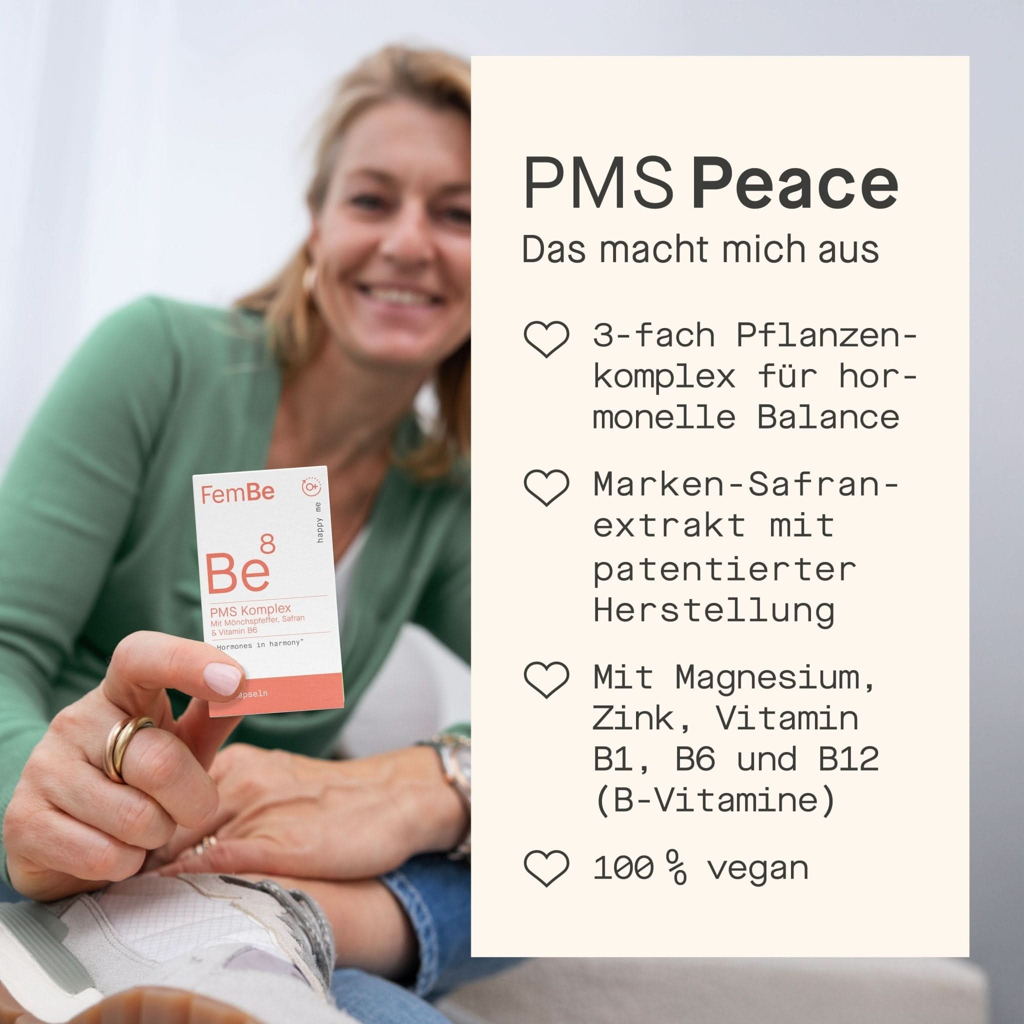 PMS Kapseln mit Mönchspfeffer, Safran & Ingwer - Be8 FemBe - Cellavent Healthcare