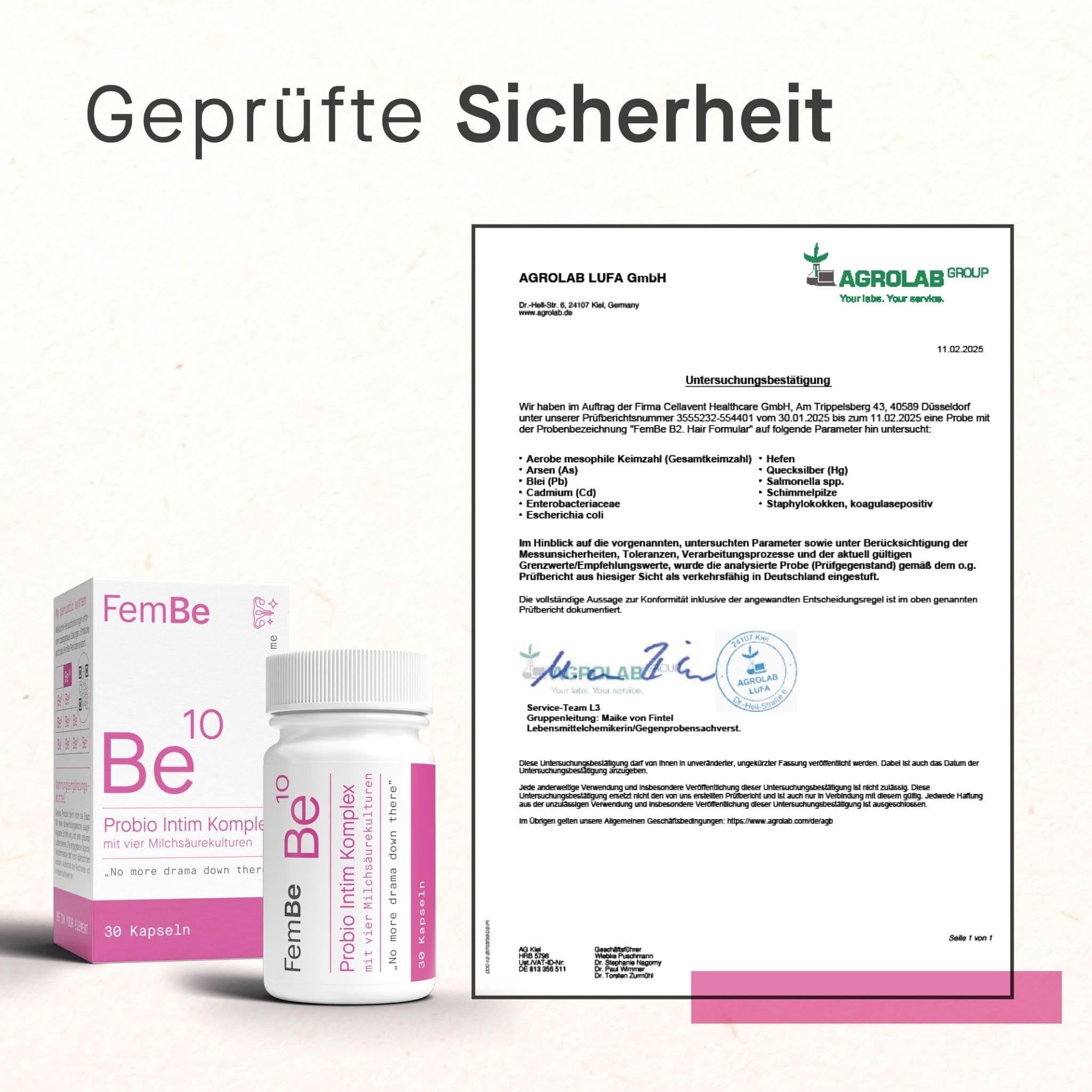Probio Intim Kapseln für die Vaginalflora - Be10 FemBe - Cellavent Healthcare
