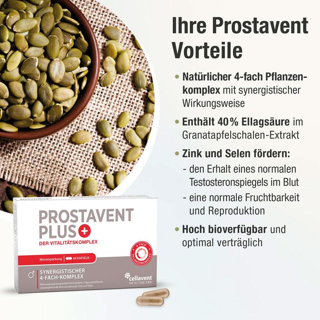 Prostata Komplex Kapseln - Prostavent PLUS - Cellavent Healthcare