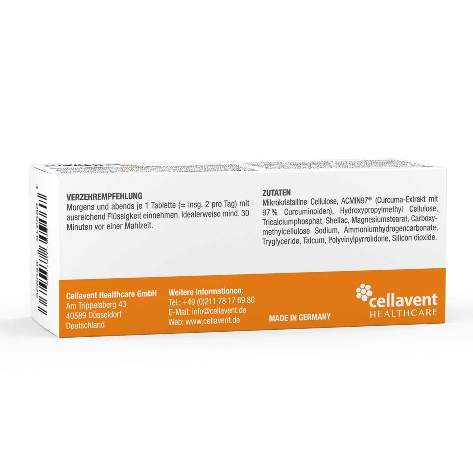Sonderposten: Depot - Kurkuma Tabletten mit verzögerter Curcumin - Freisetzung – Acurmin DEPOT - Cellavent Healthcare