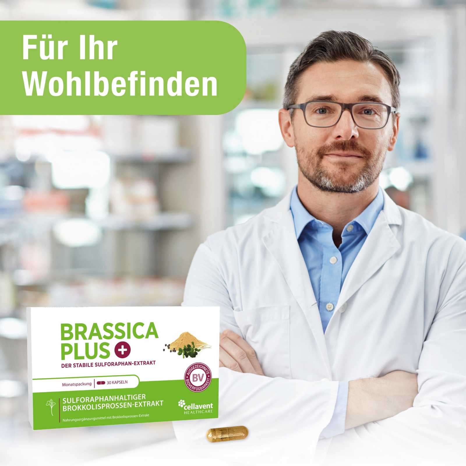 Sulforaphan Brokkoli Kapseln - Brassica PLUS - Cellavent Healthcare