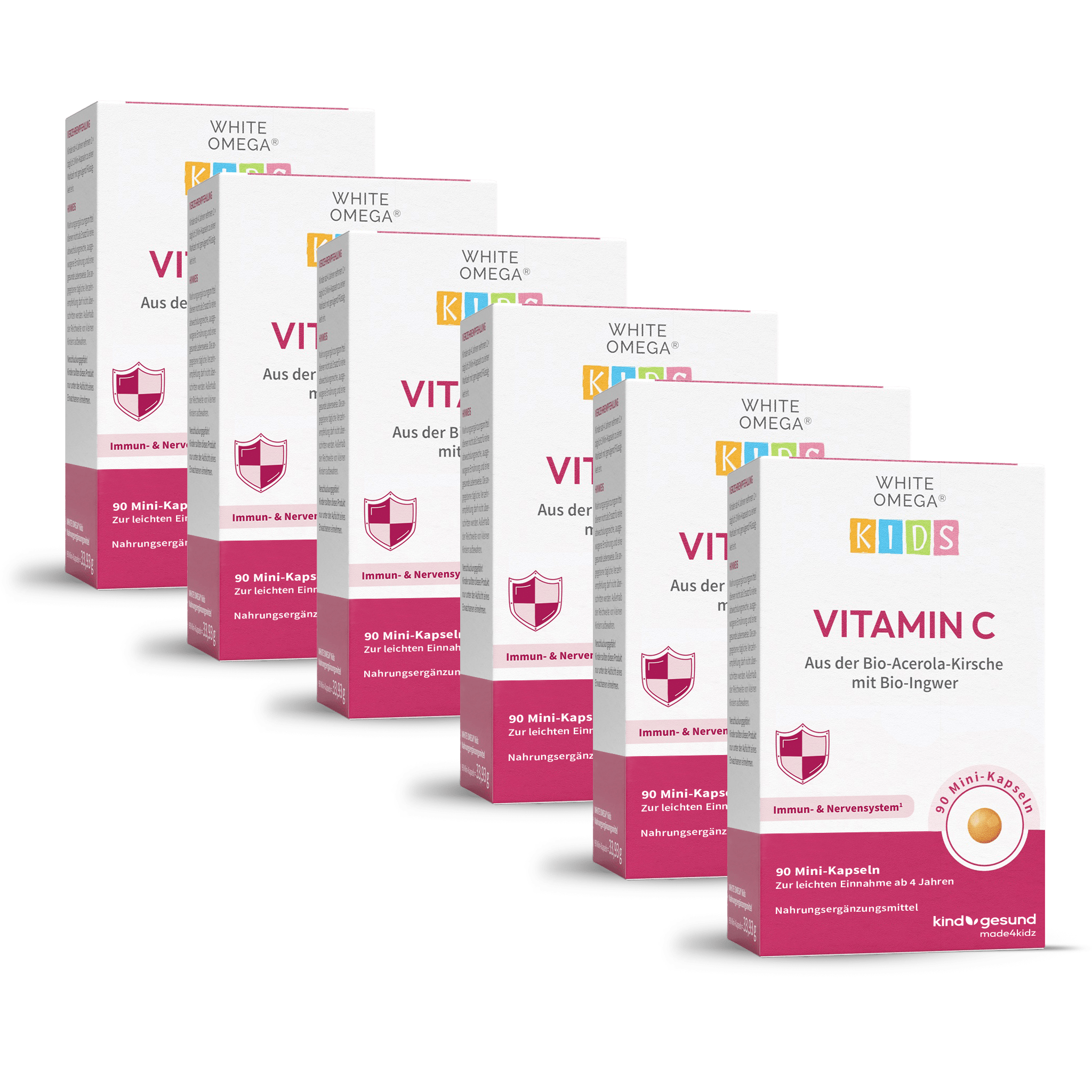 Vitamin C Kapseln für Kinder - WHITE OMEGA Kids - Cellavent Healthcare