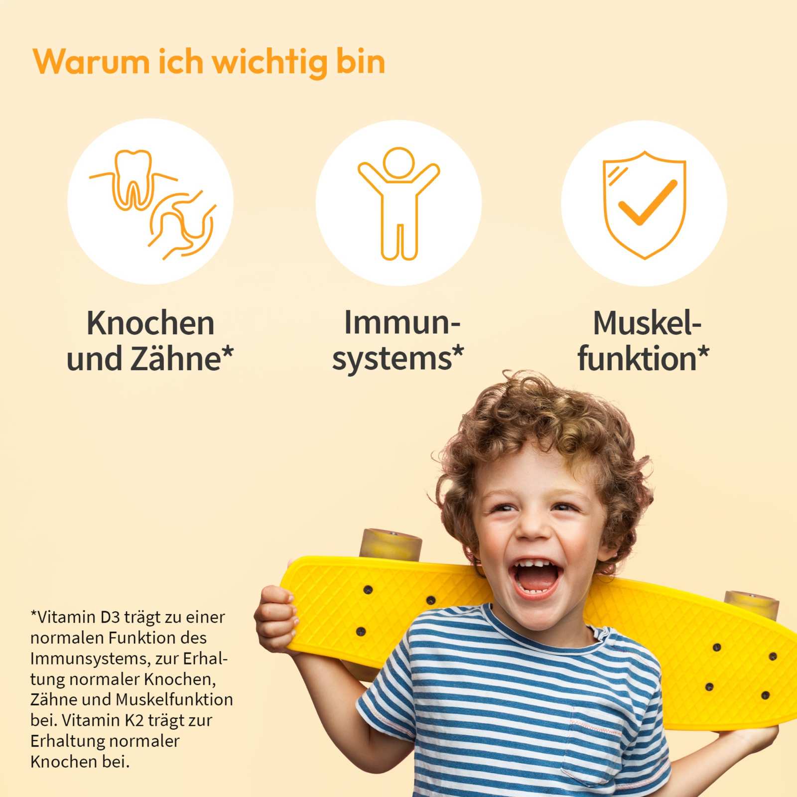 Vitamin D3+K2 für Kinder mit Omega - 3 - WHITE OMEGA® Kids - Cellavent Healthcare