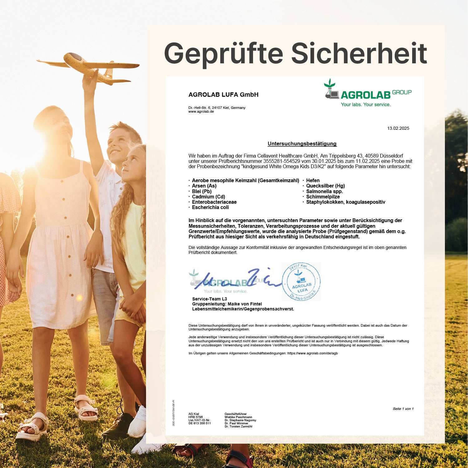 Vitamin D3+K2 für Kinder mit Omega - 3 - WHITE OMEGA® Kids - Cellavent Healthcare