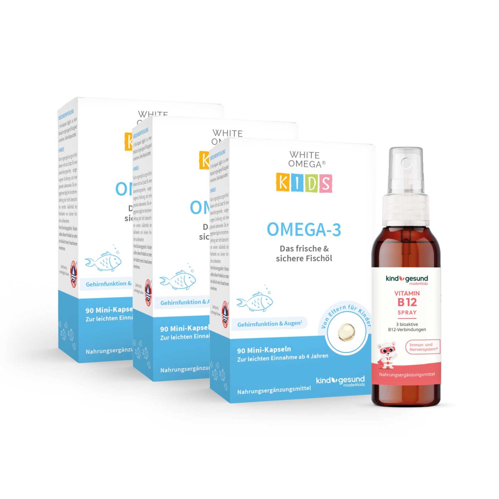 WHITE OMEGA Kids Omega - 3 + Vitamin B12 Spray - Cellavent Healthcare
