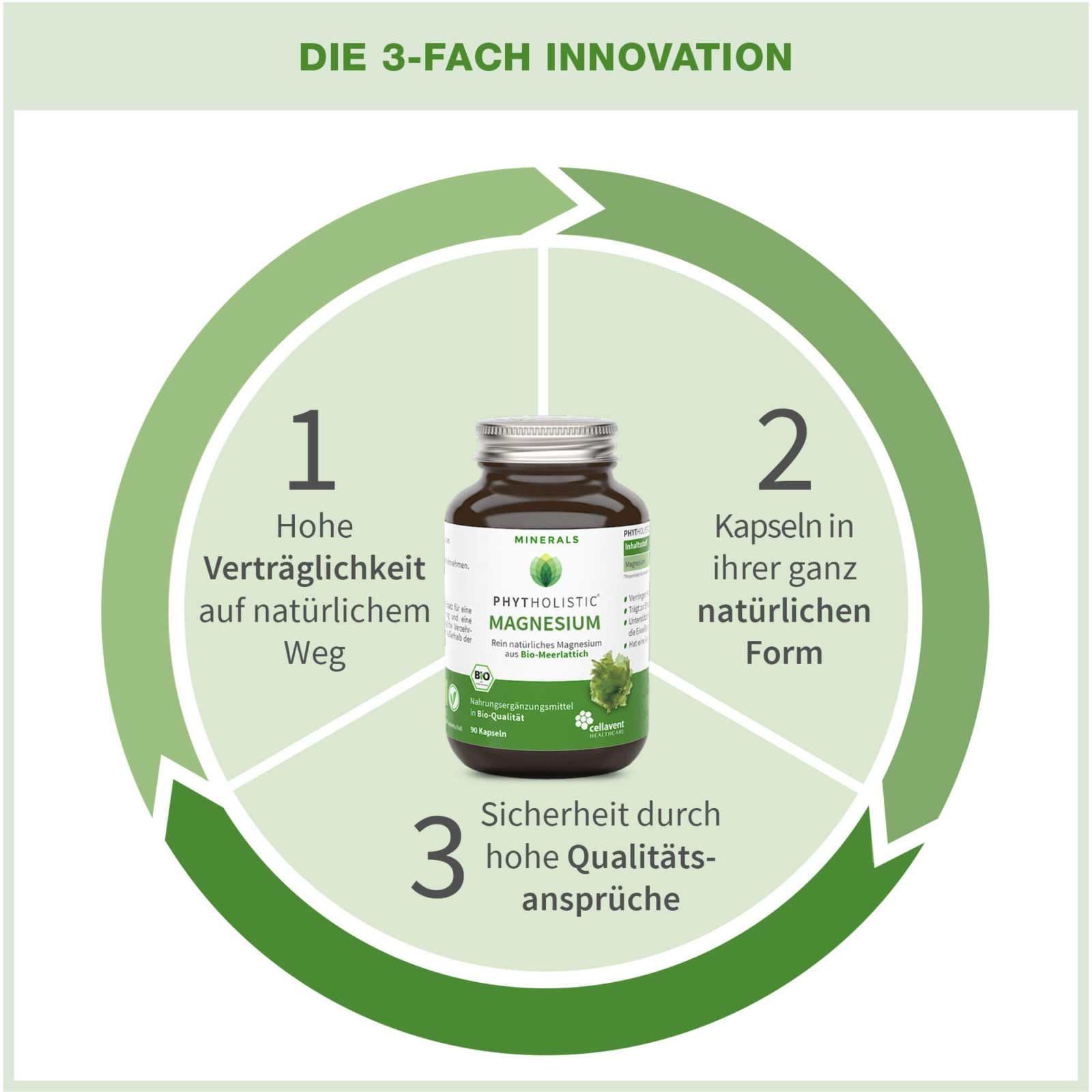 Bio Magnesium Tabletten - Phytholistic Magnesium - Cellavent Healthcare