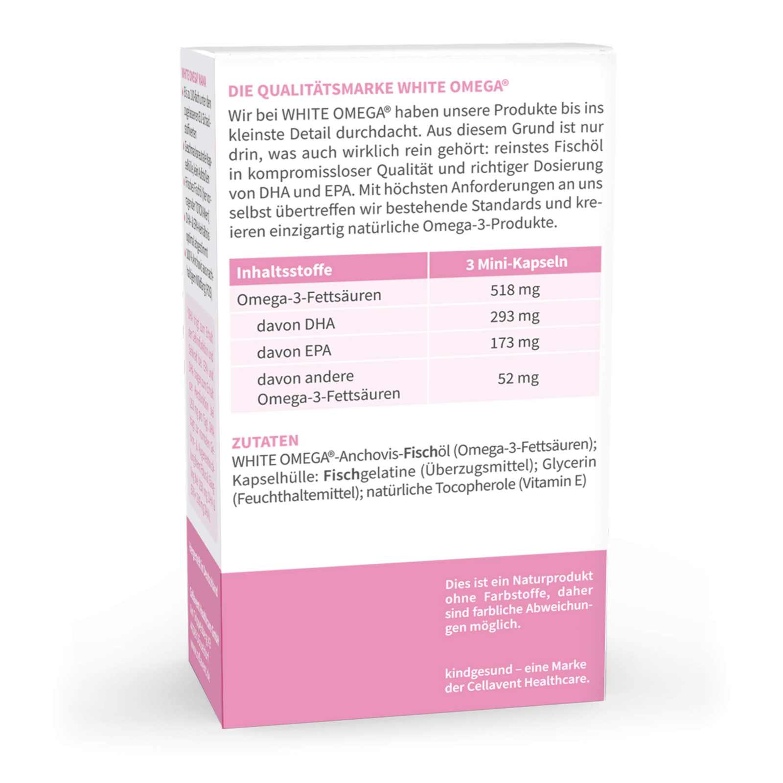Omega - 3 für die Schwangerschaft - WHITE OMEGA® Mama - Cellavent Healthcare