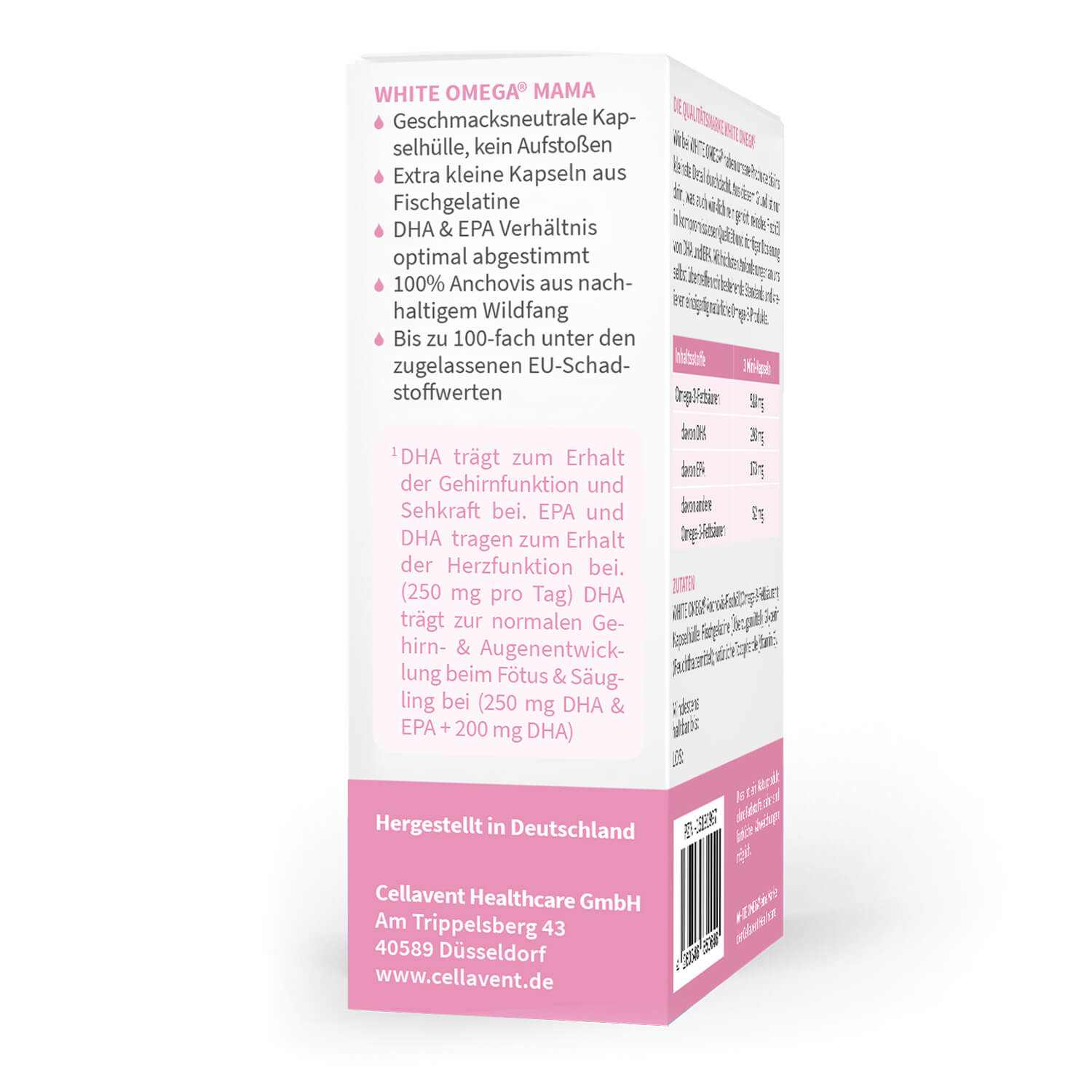 Omega - 3 für die Schwangerschaft - WHITE OMEGA® Mama - Cellavent Healthcare